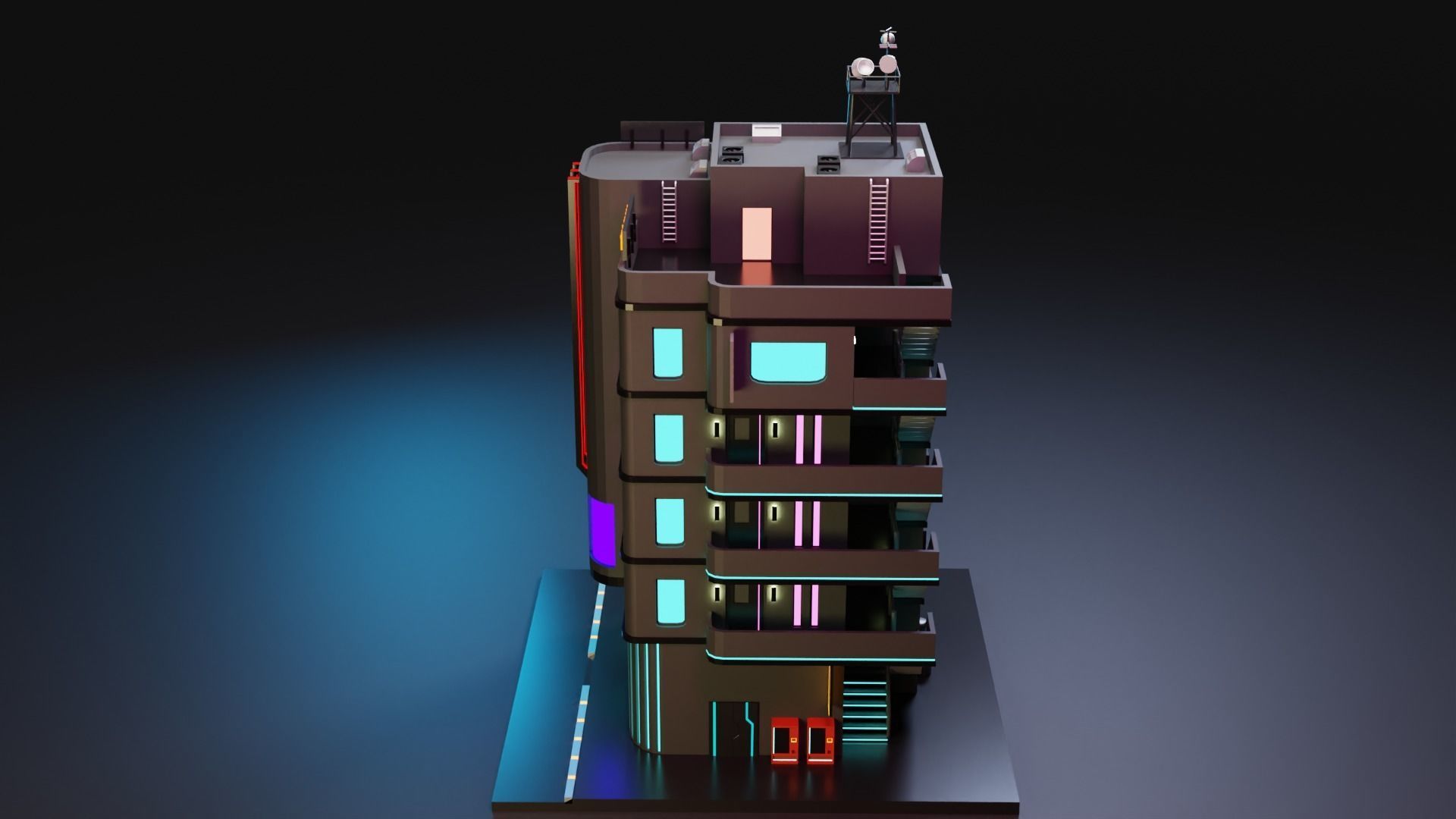 Cyberpunk Apartment 2 3D model_4