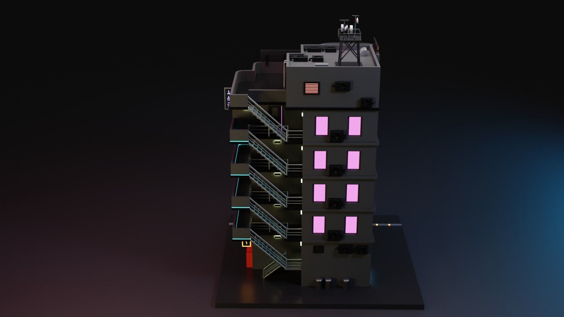 Cyberpunk Apartment 2 3D model_6