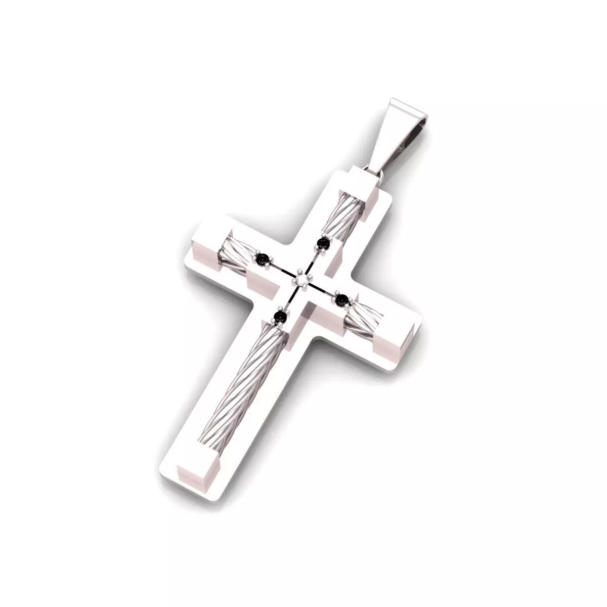 Cross Pendant  3D print model_0