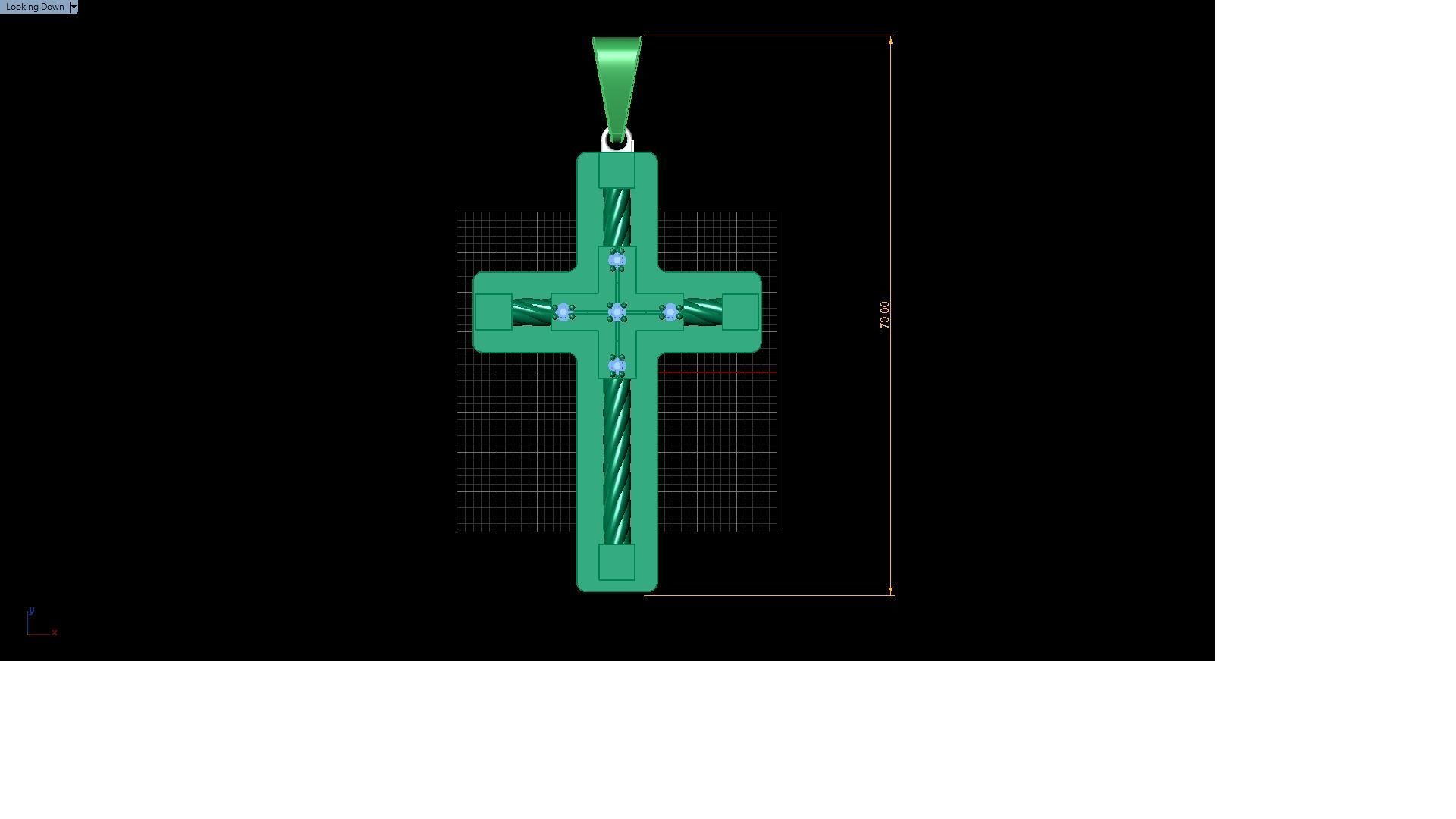 Cross Pendant  3D print model_2