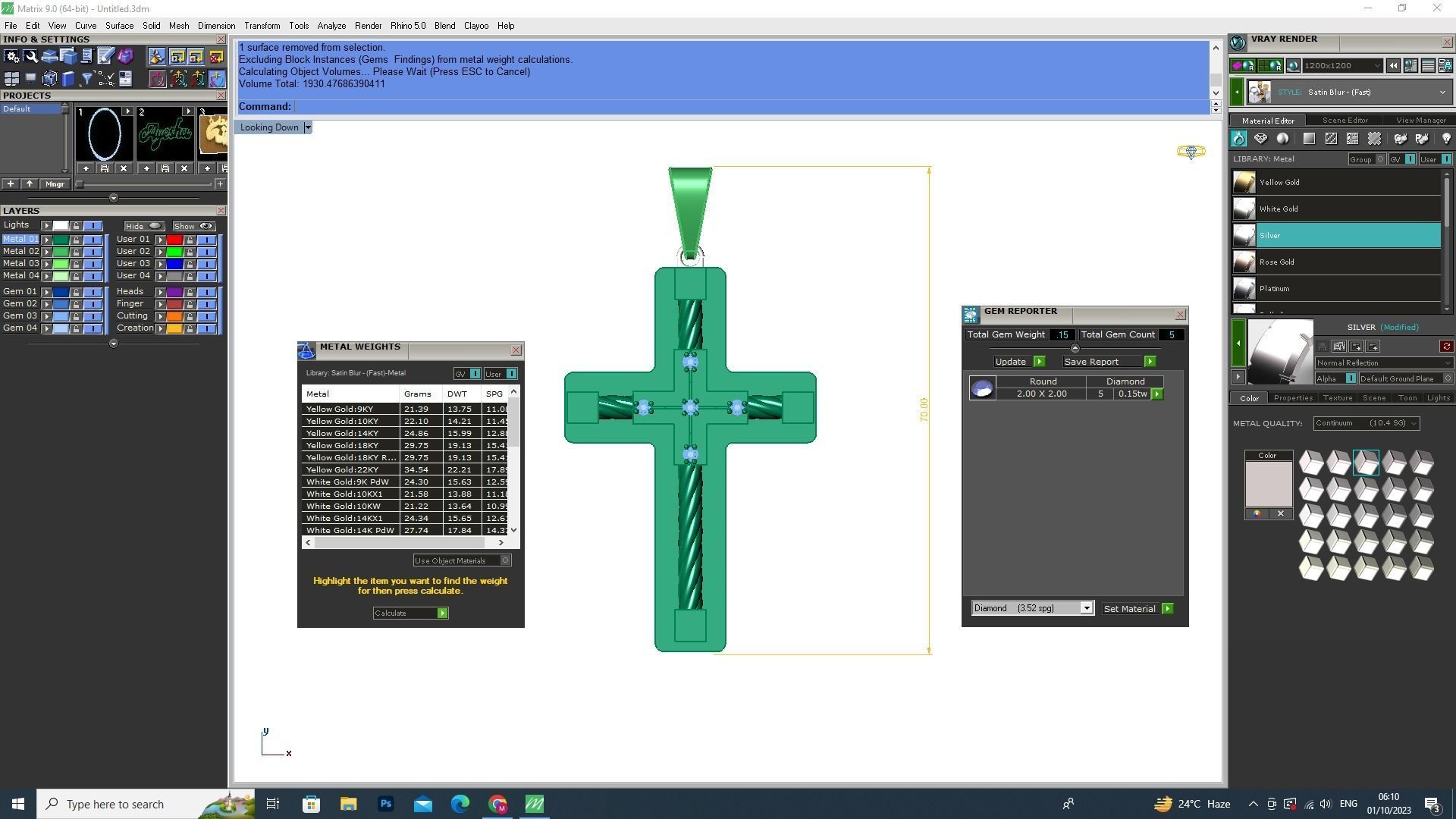 Cross Pendant  3D print model_4