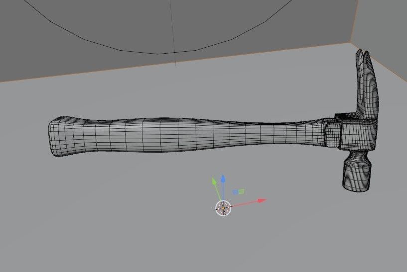 Hammer Tool Metal wooden handle Claw Irwin forged metal Low-poly 3D model_9