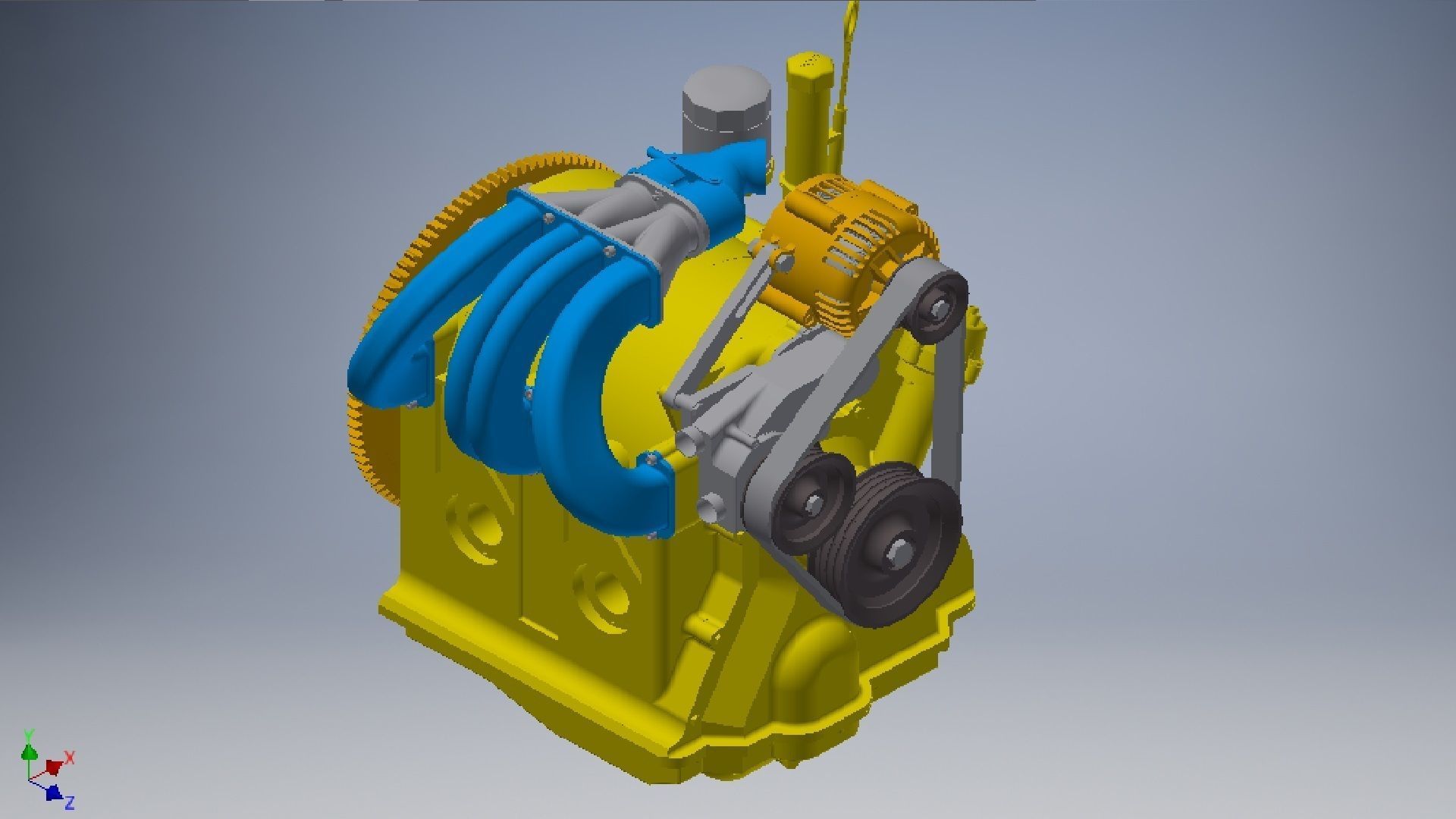 Wankel Engine 3d model 3D model_1