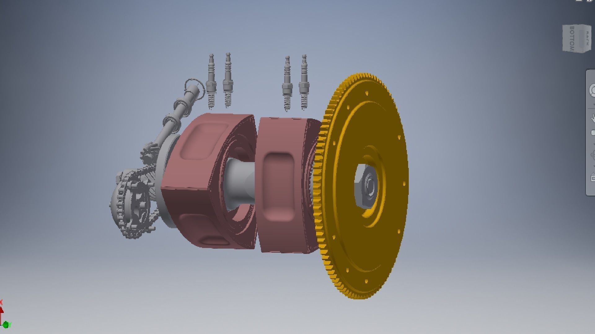 Wankel Engine 3d model 3D model_10