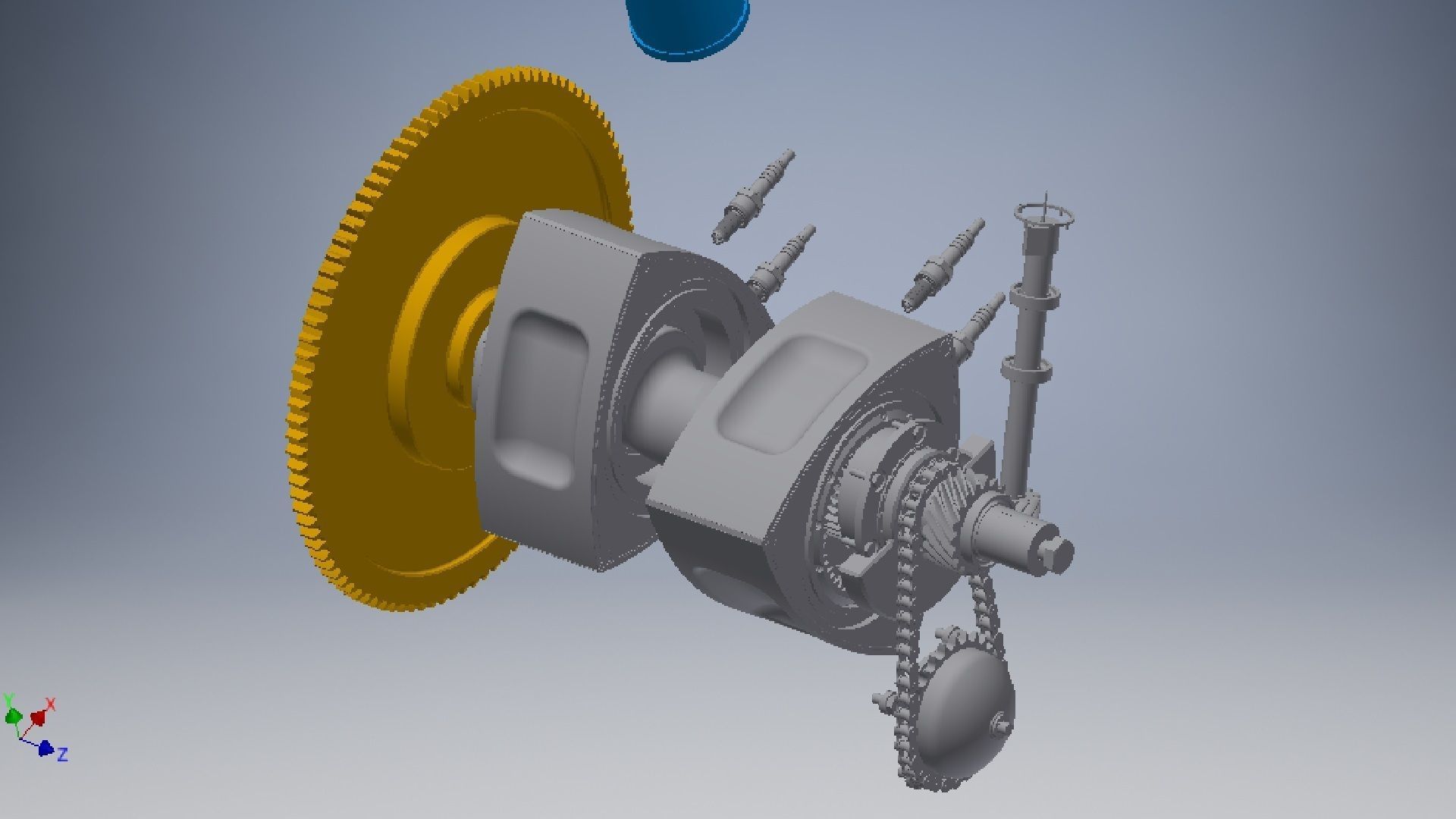 Wankel Engine 3d model 3D model_8