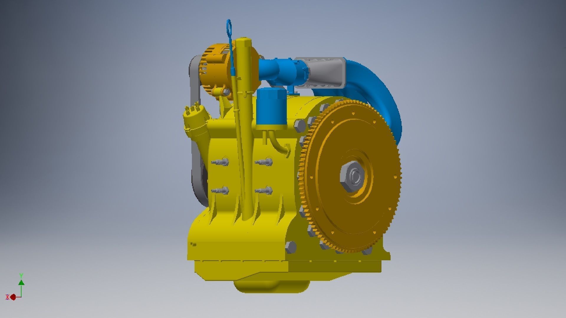 Wankel Engine 3d model 3D model_3