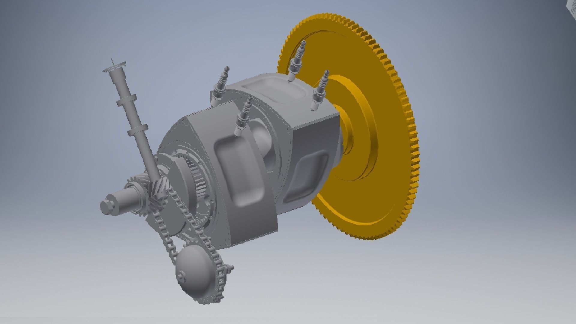 Wankel Engine 3d model 3D model_9