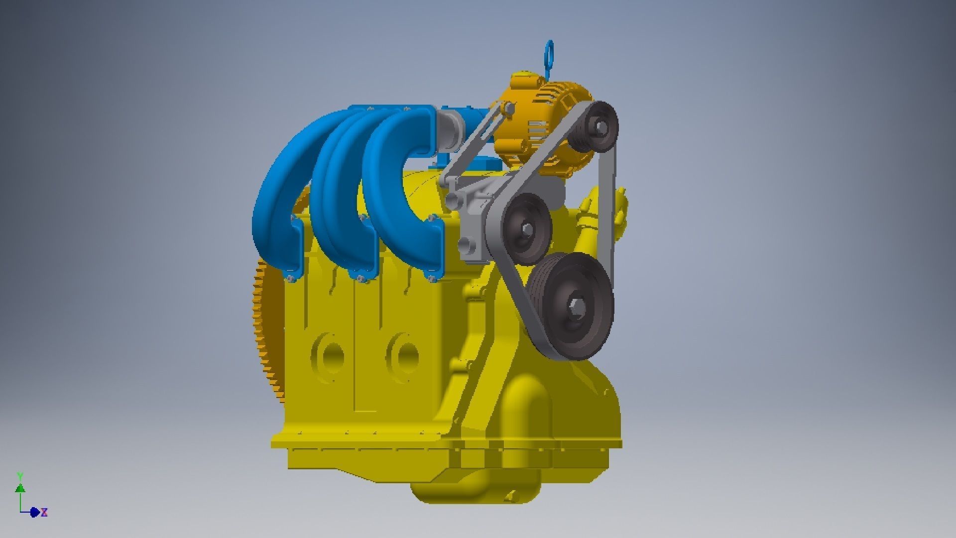 Wankel Engine 3d model 3D model_6