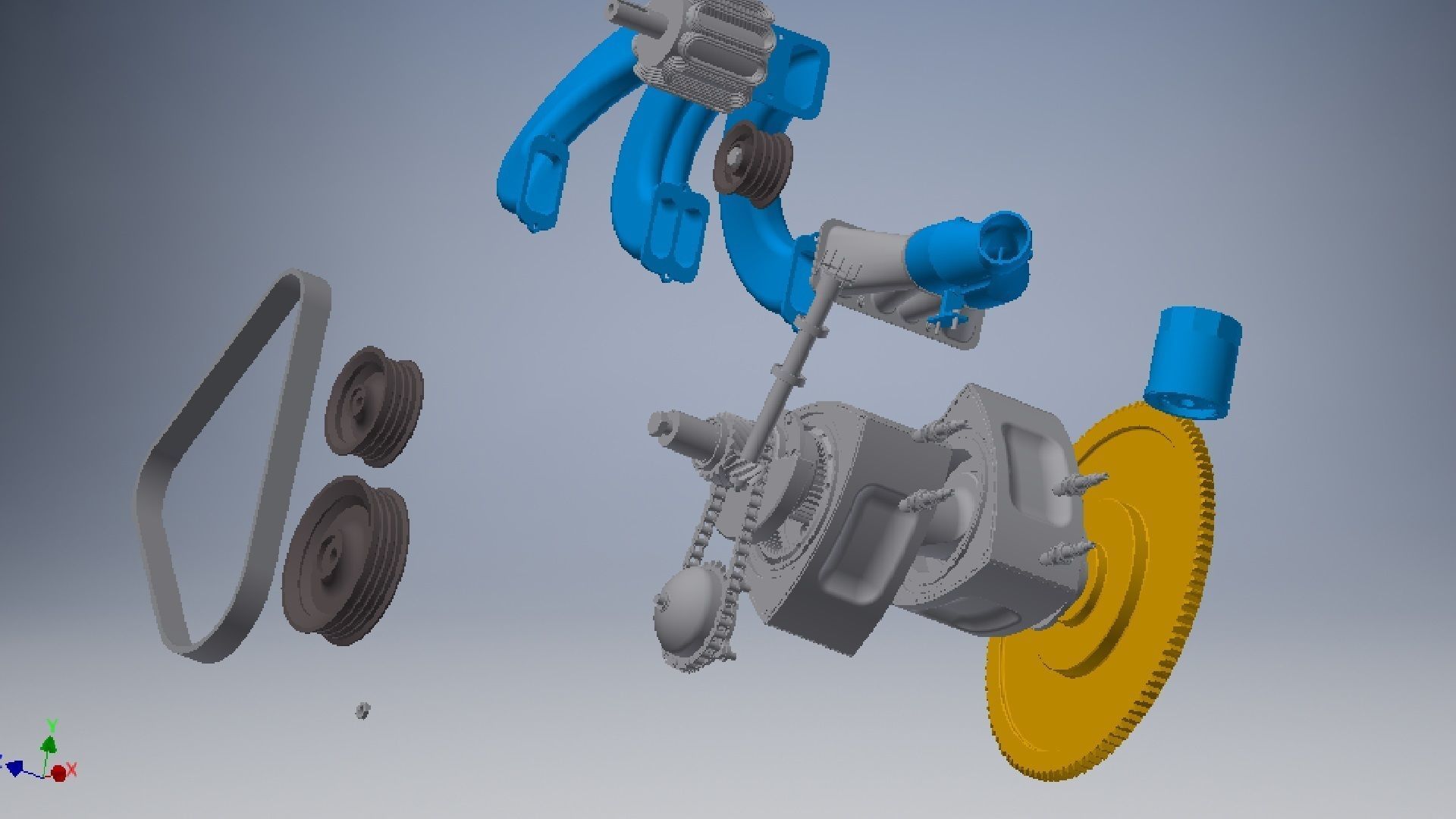 Wankel Engine 3d model 3D model_19