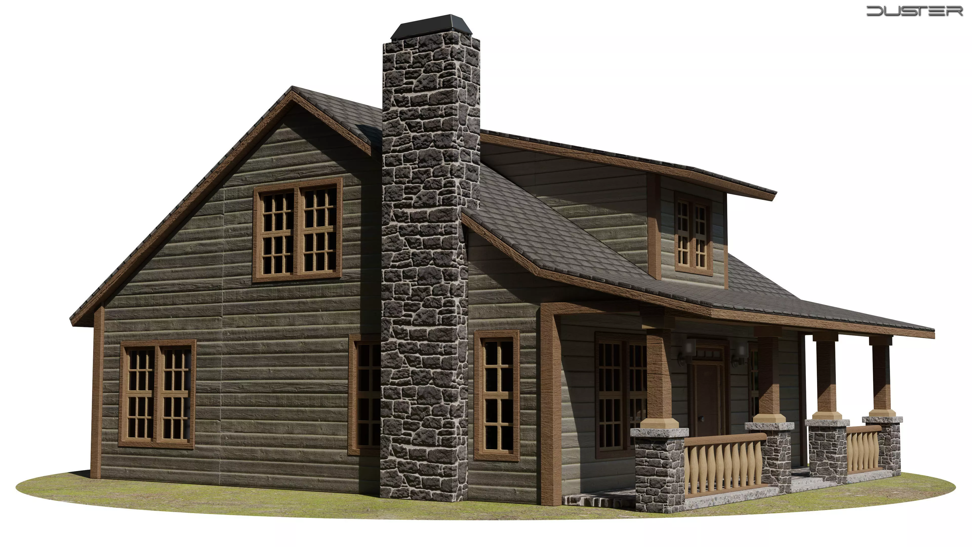 Simple House Low-poly 3D model