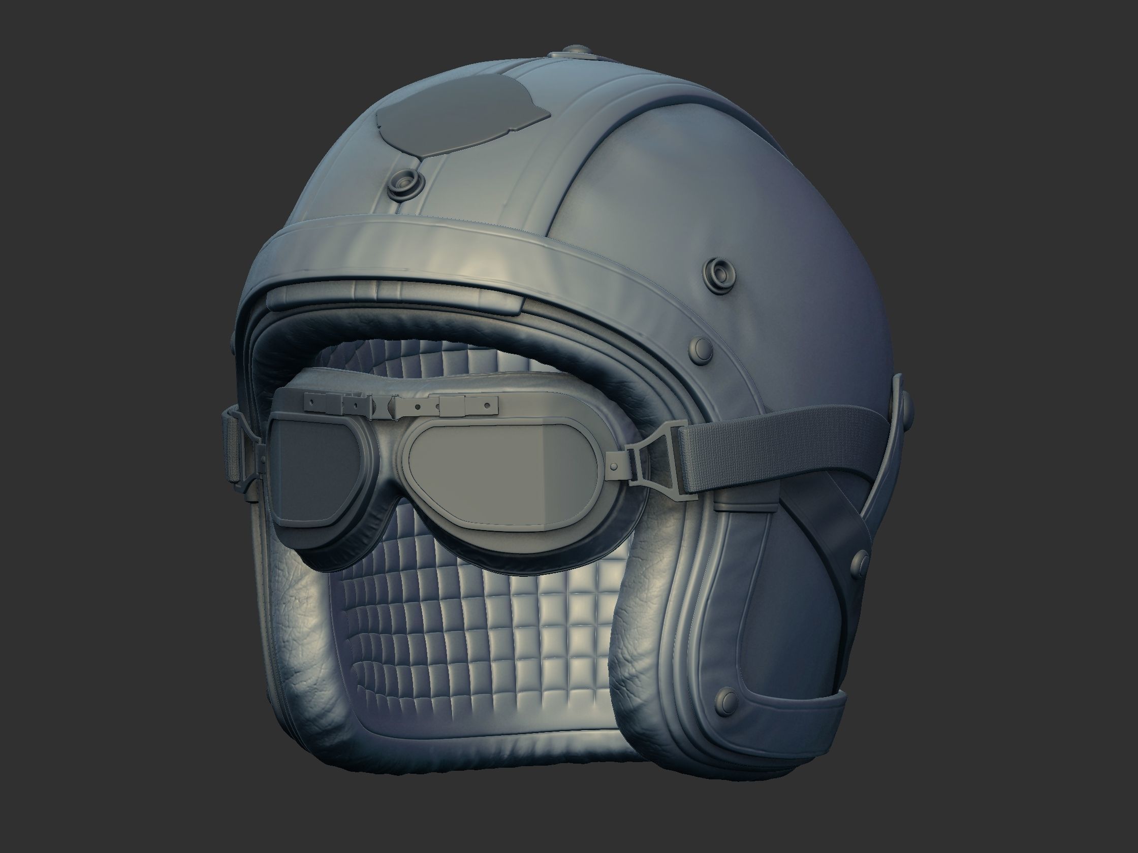 HELMET Low-poly 3D model_1