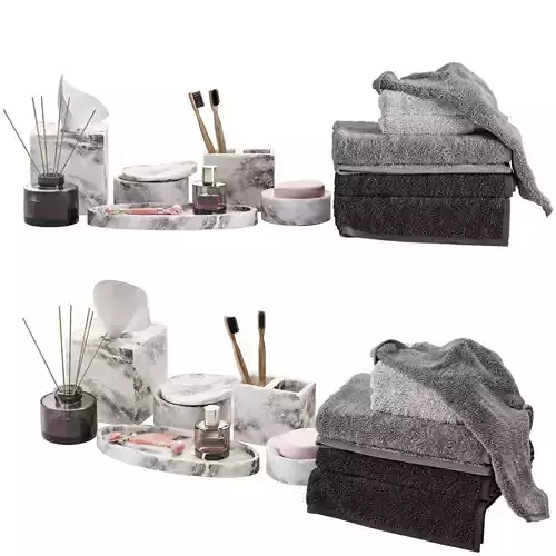 Bathroom accessories towels set 16