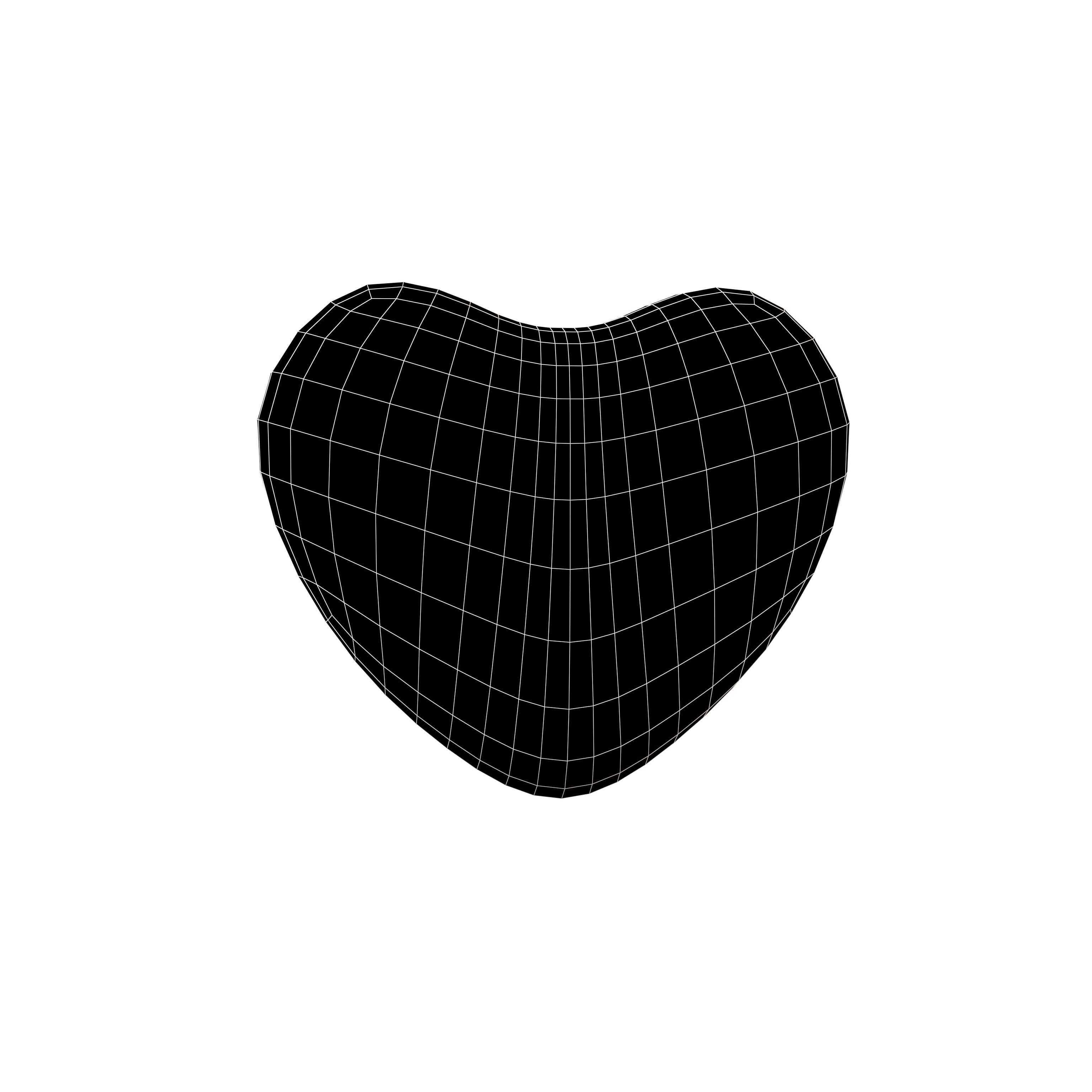 Heart Sponge v1 001 Low-poly 3D model_6