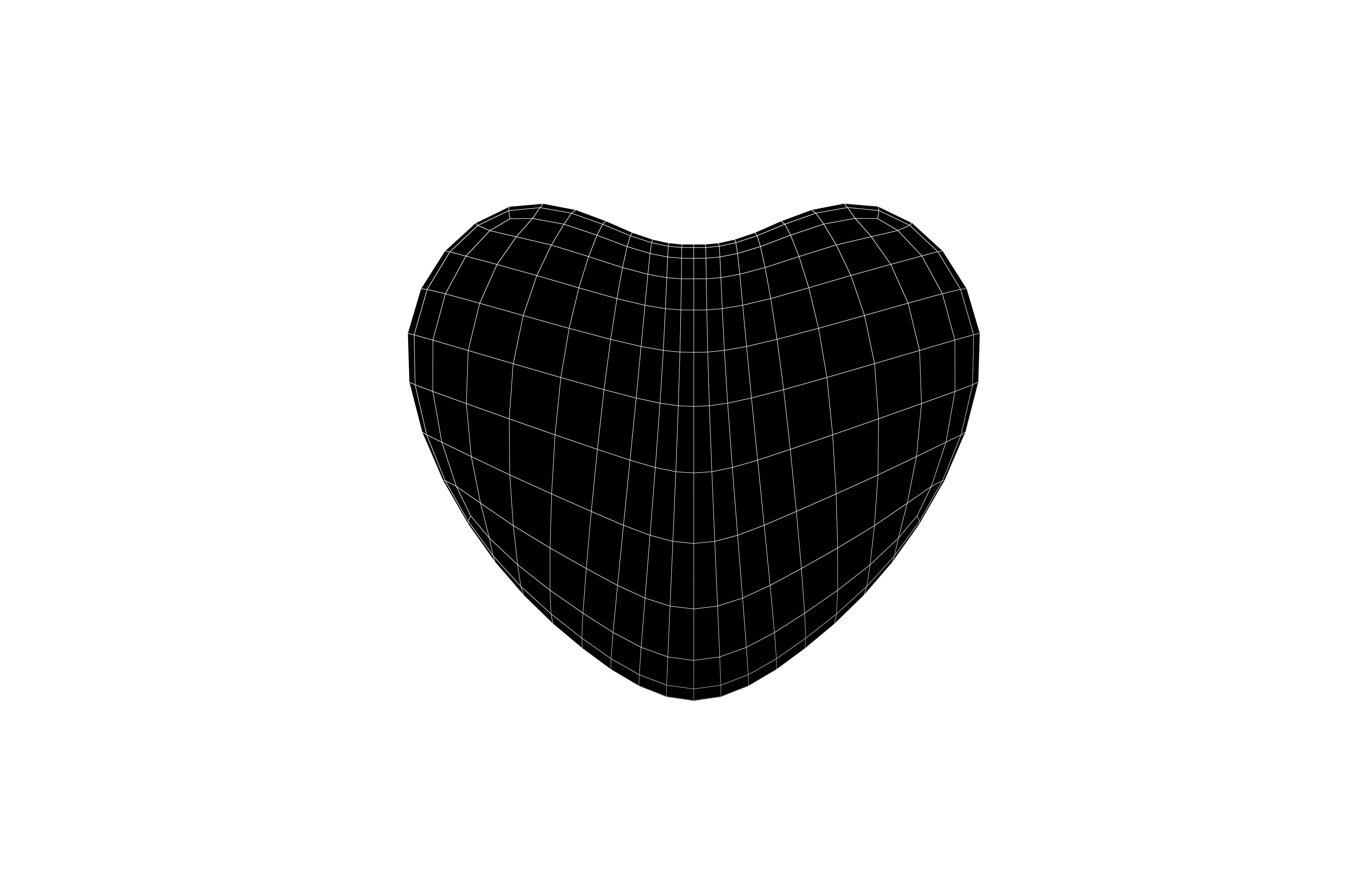 Heart Sponge v1 001 Low-poly 3D model_4