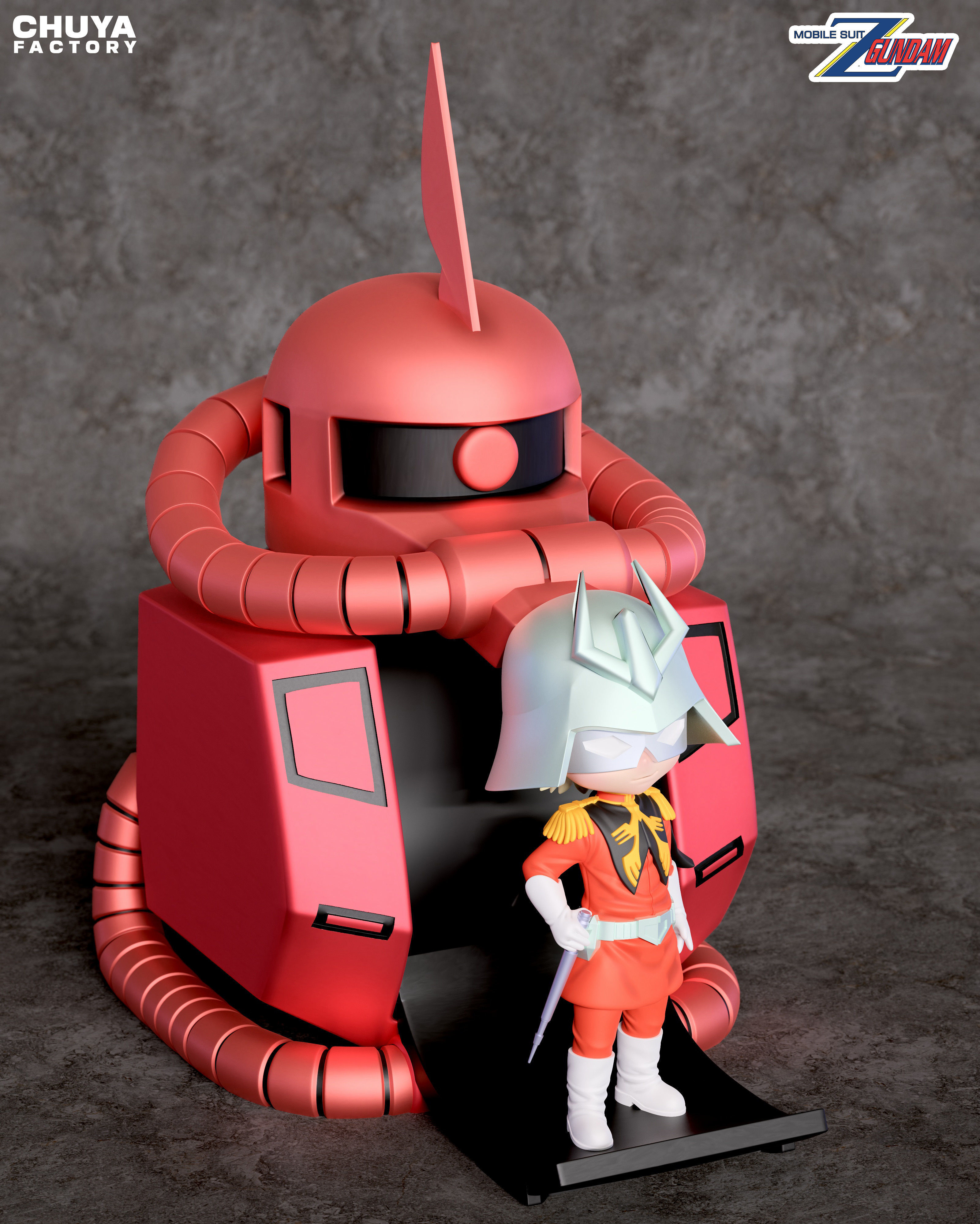 Char Aznable 3D print model_7