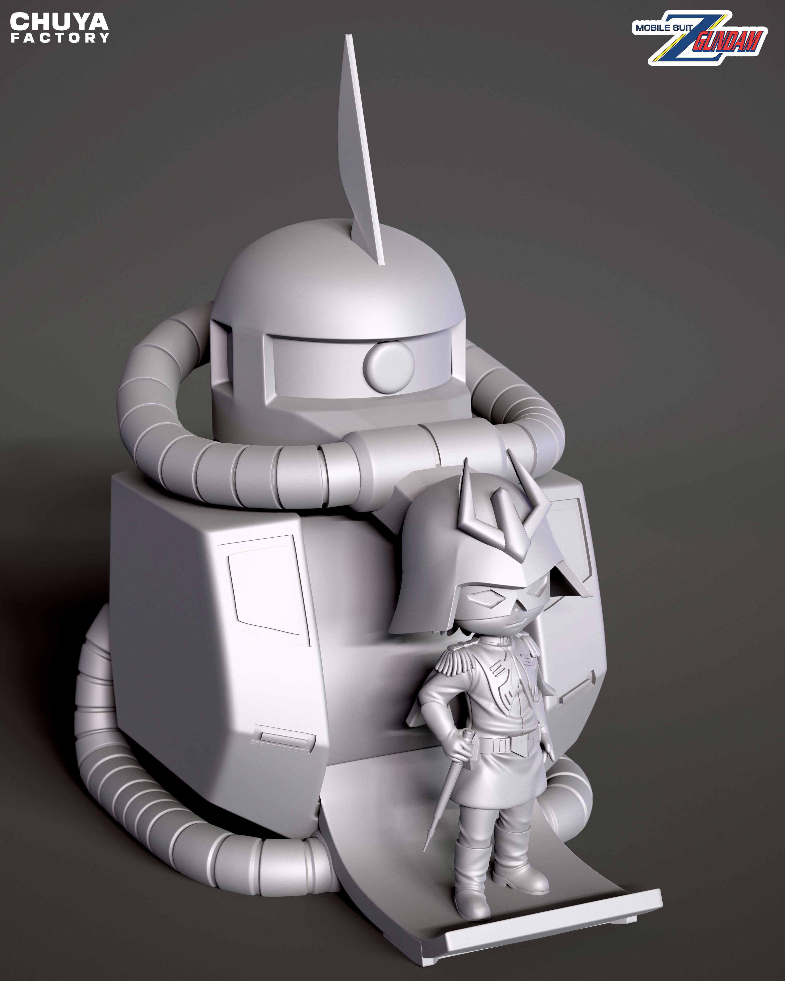 Char Aznable 3D print model_2