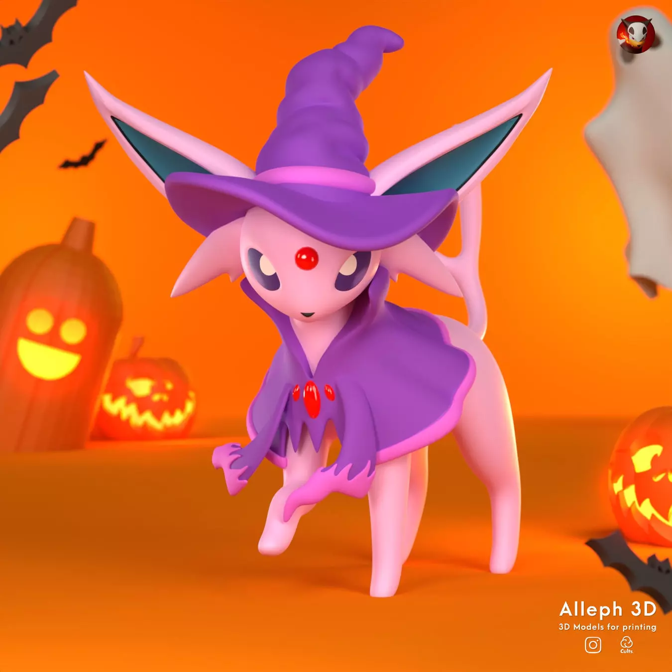 POKEMON ESPEON HALLOWEEN 2023 3D print model_0