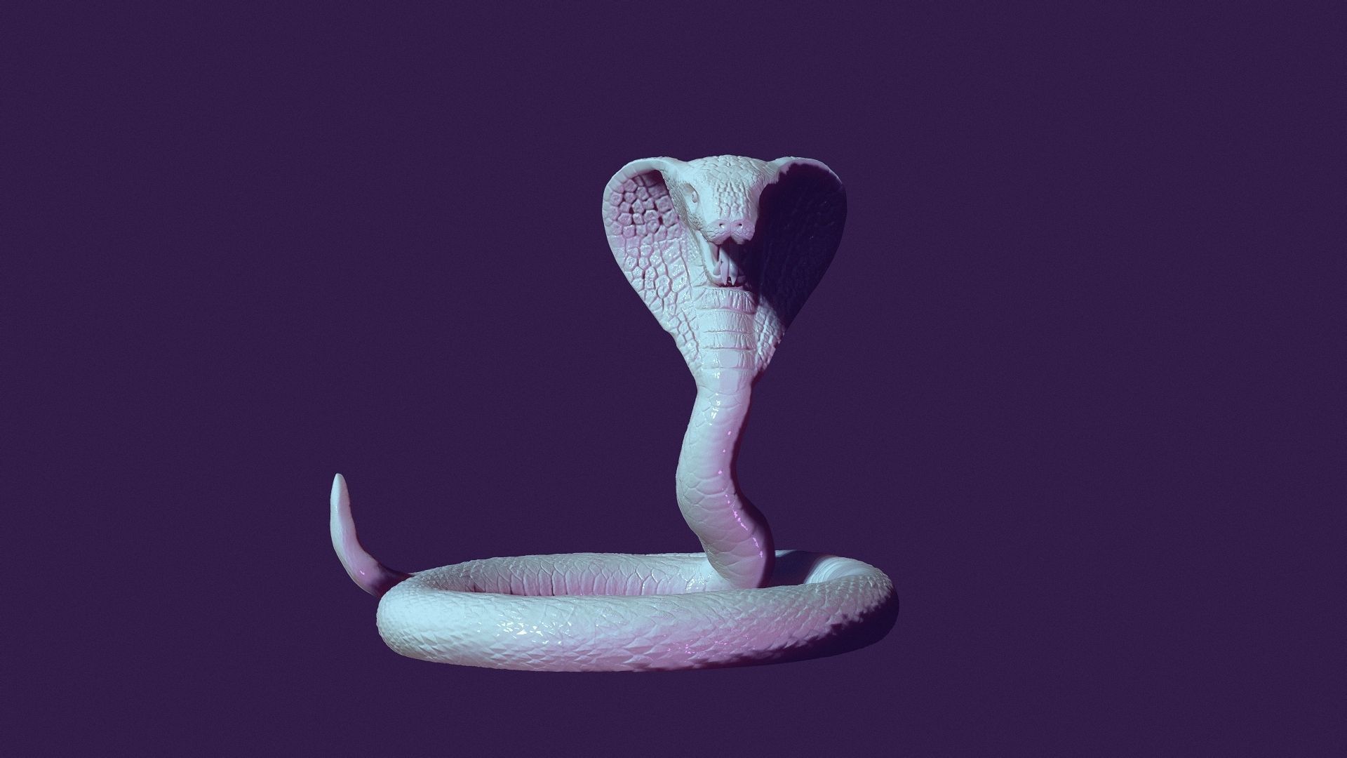 cobra - cane handle 3D print model_2