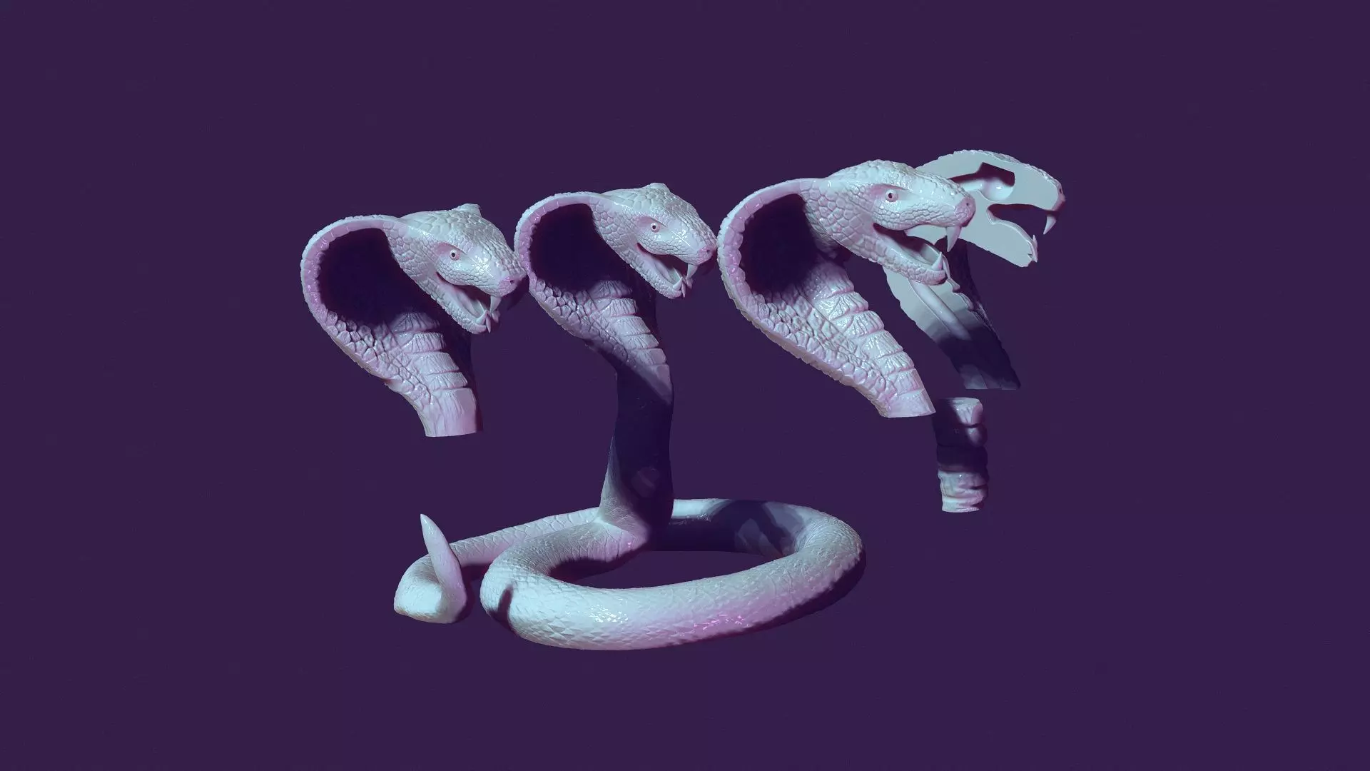 cobra - cane handle 3D print model_0