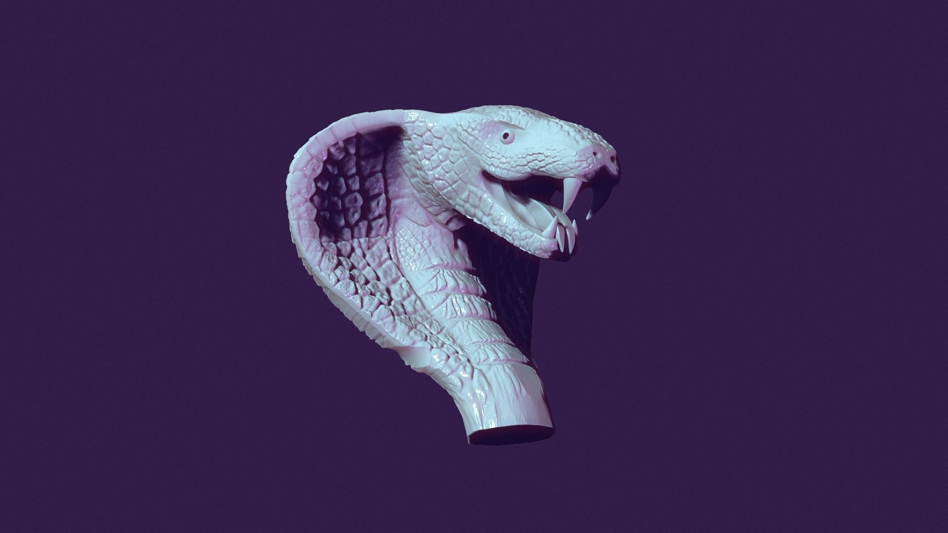 cobra - cane handle 3D print model_3