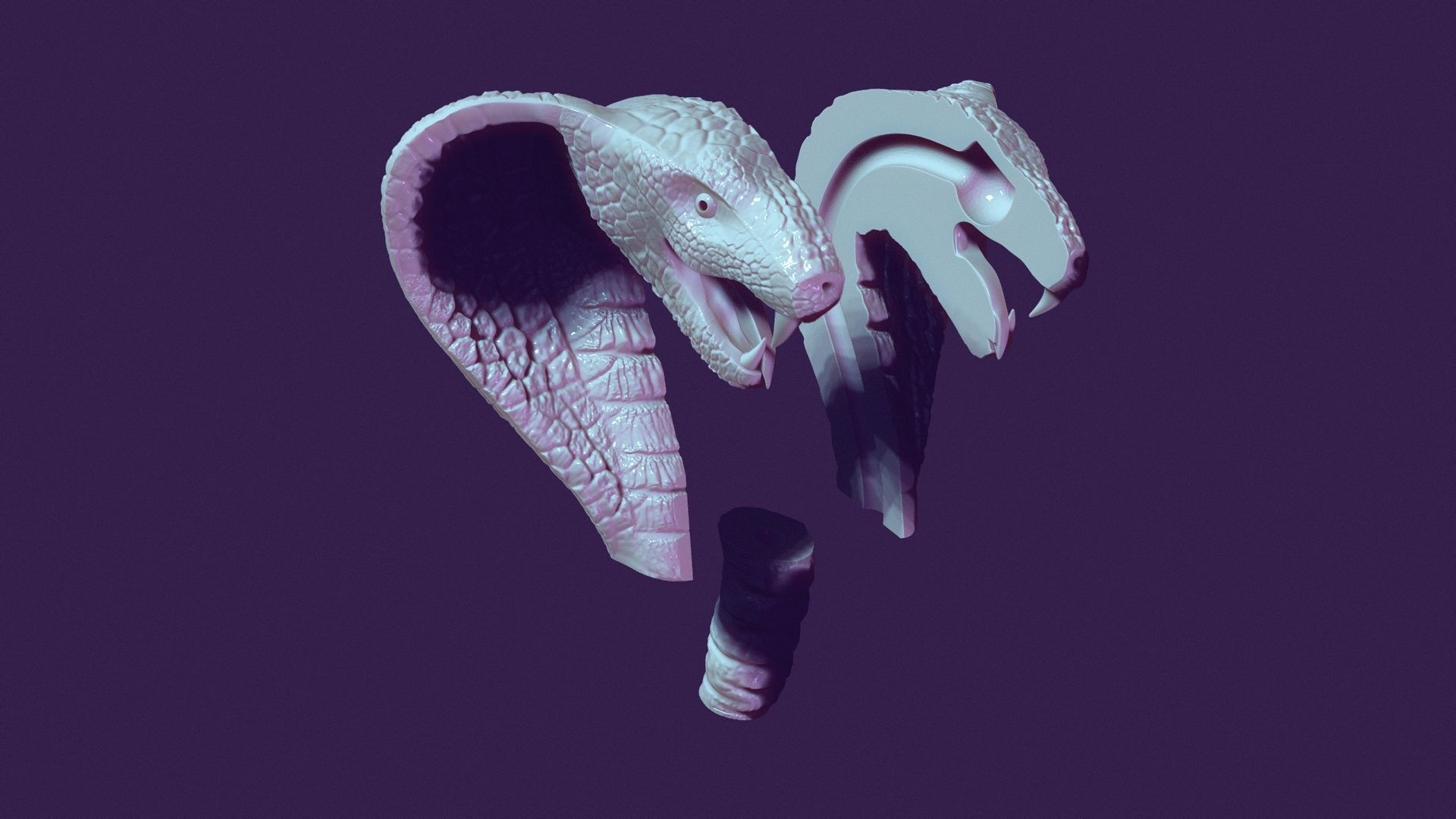 cobra - cane handle 3D print model_5