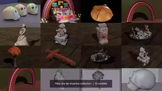 Altar dia de muertos collection 