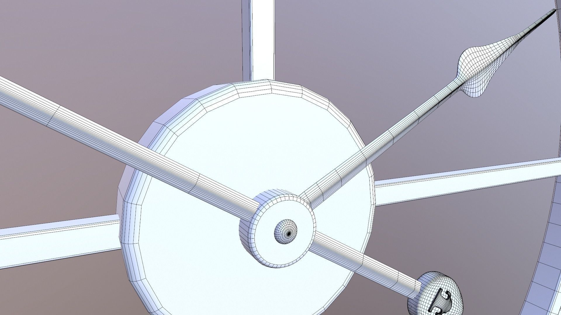 Wall Decor Clock 3D model_9