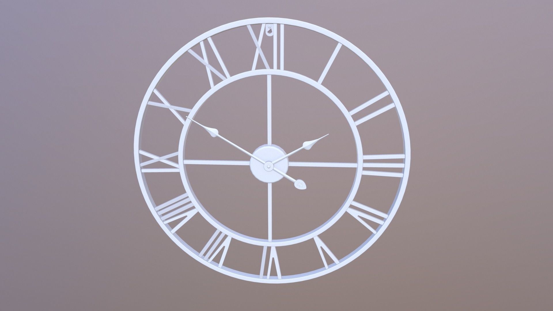 Wall Decor Clock 3D model_5