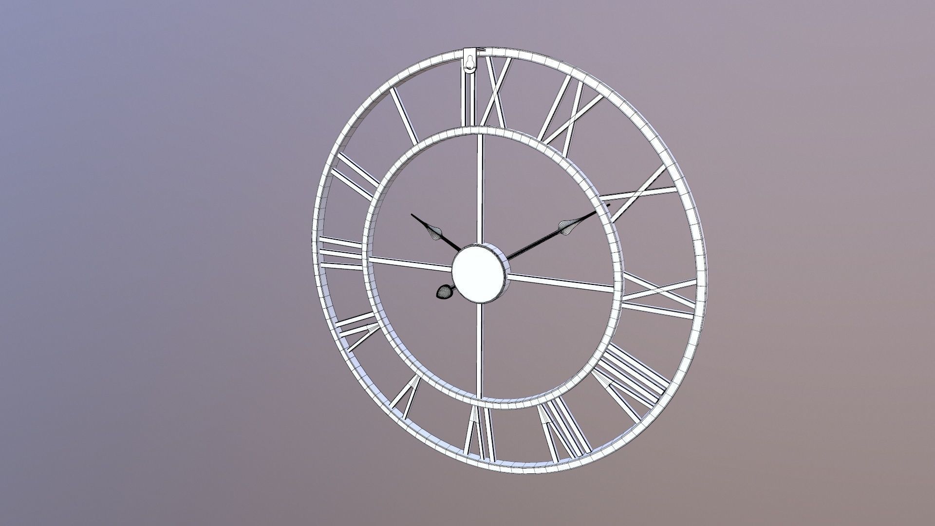 Wall Decor Clock 3D model_10