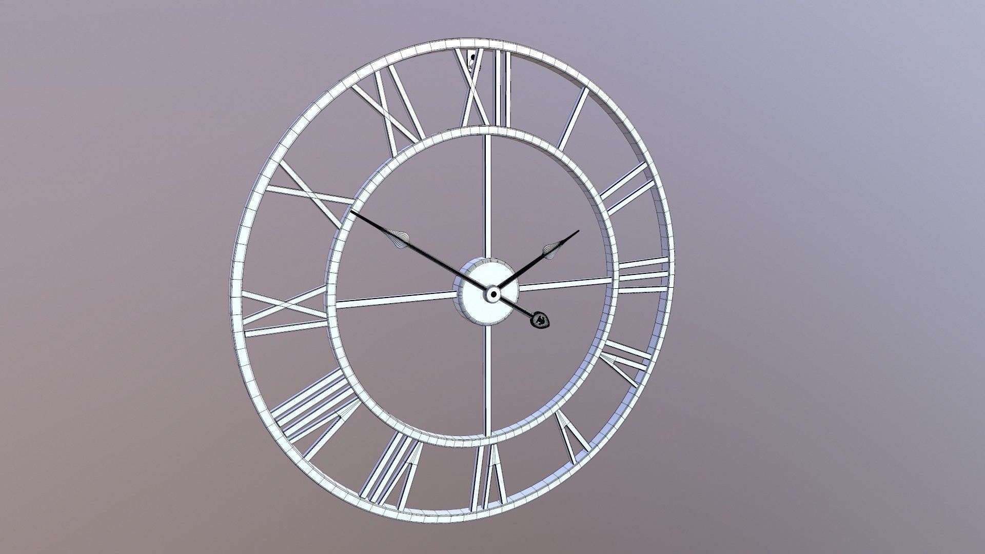 Wall Decor Clock 3D model_8