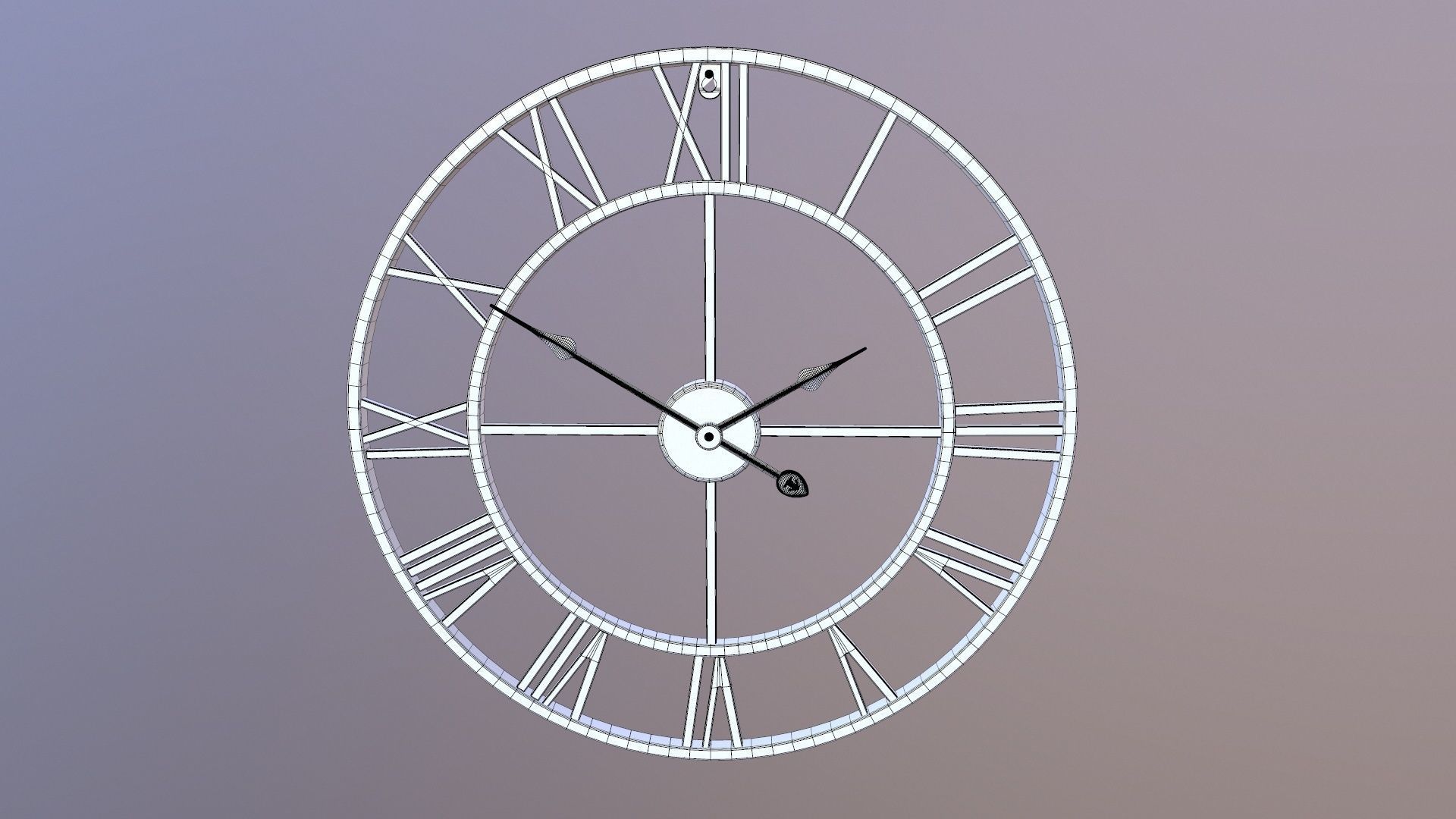 Wall Decor Clock 3D model_7