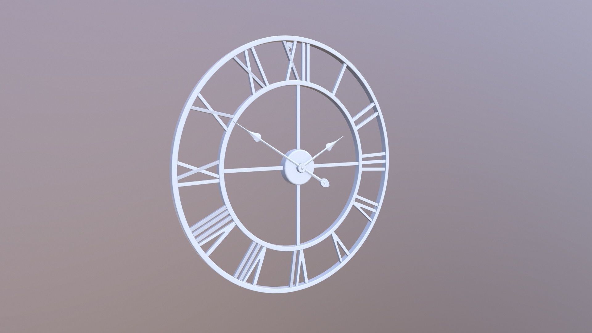 Wall Decor Clock 3D model_3