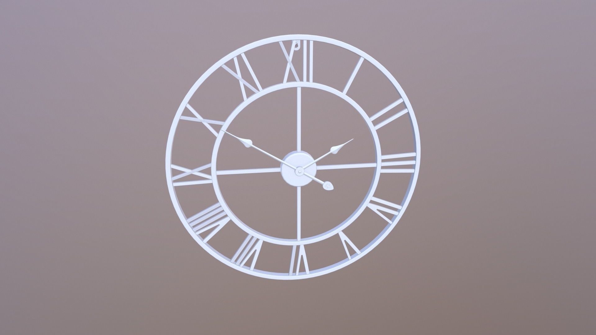 Wall Decor Clock 3D model_4