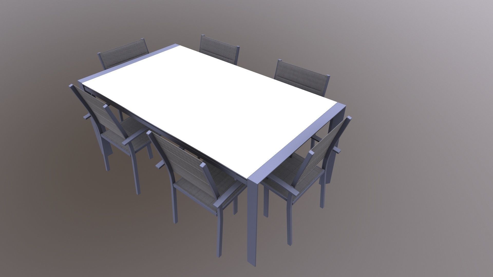 Dining Set 3D model_3