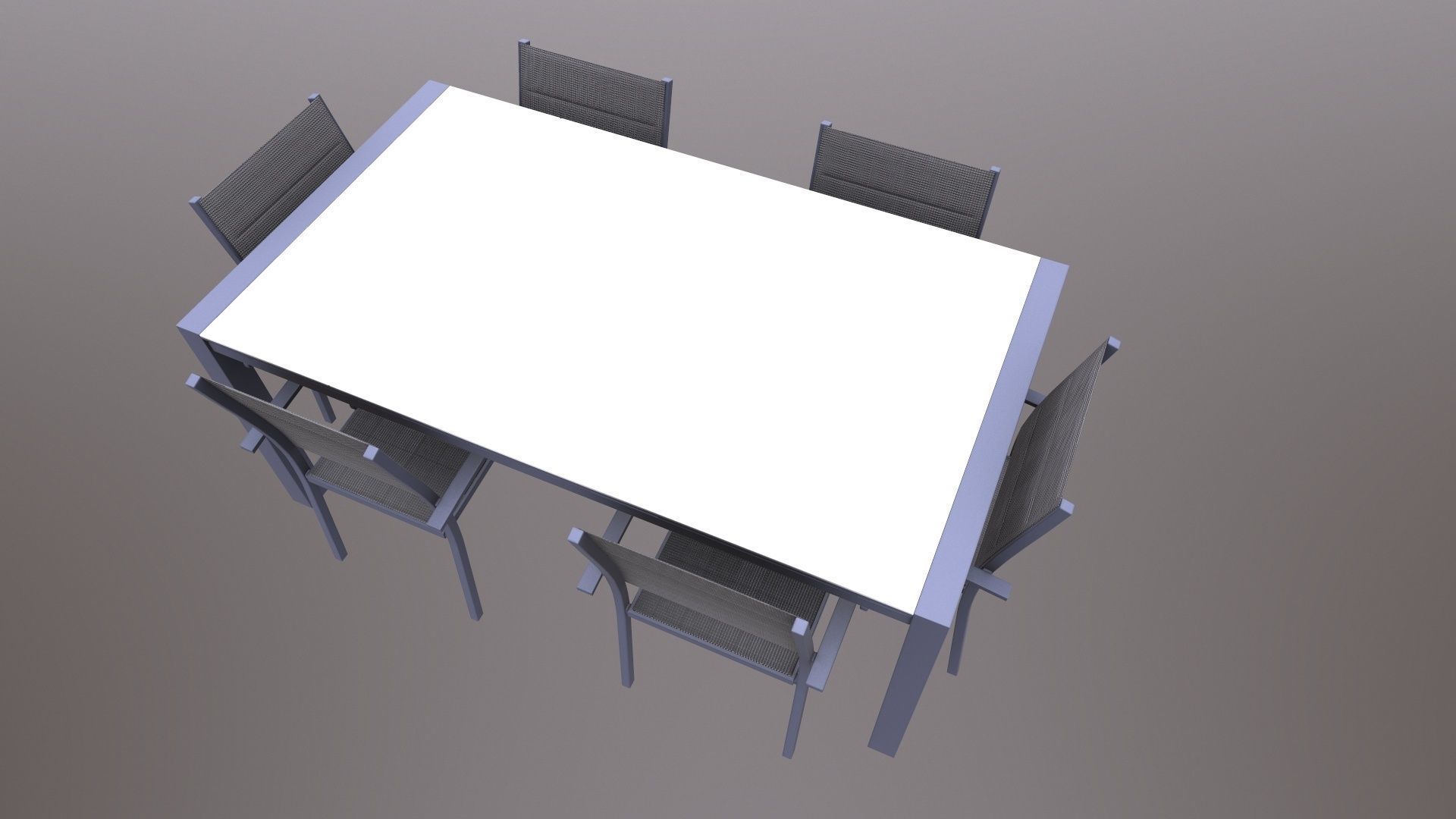 Dining Set 3D model_9