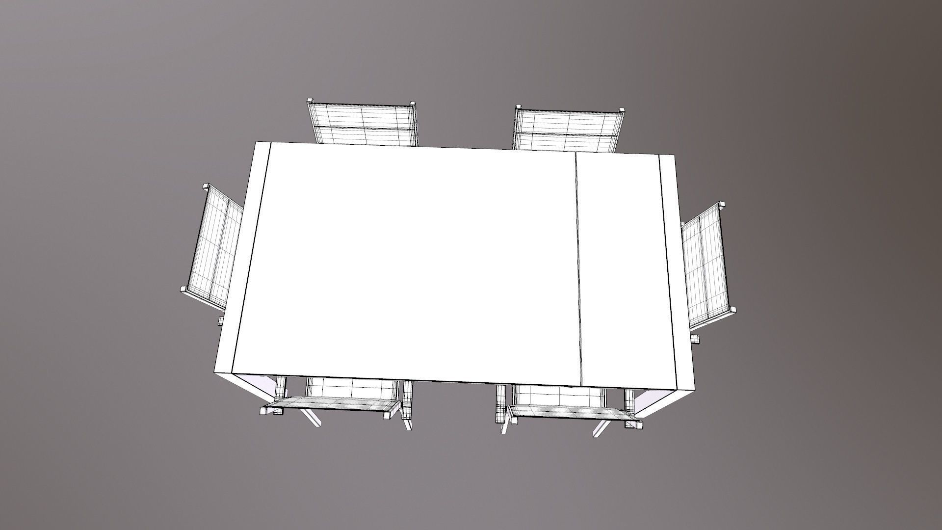 Dining Set 3D model_14