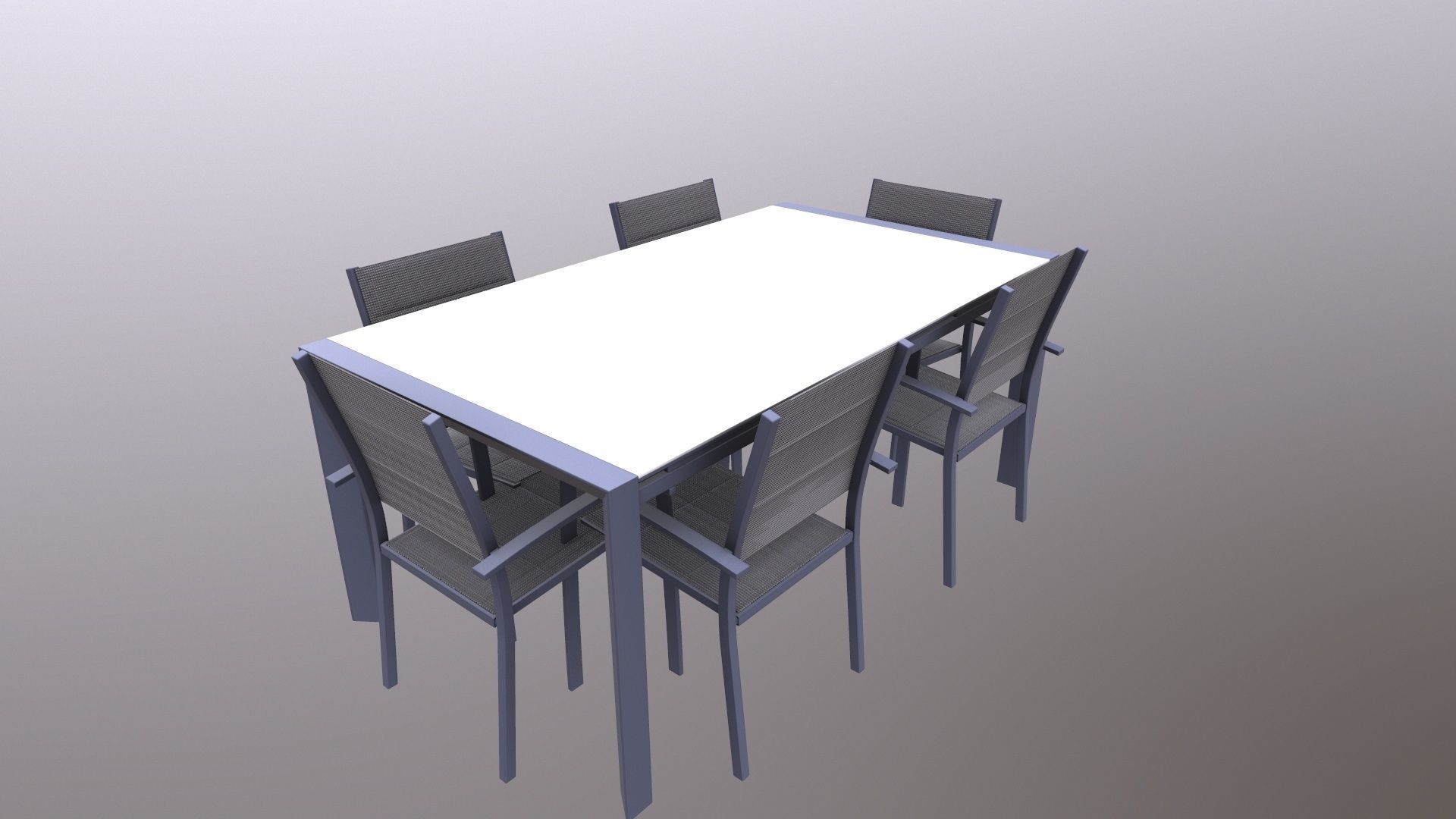 Dining Set 3D model_2