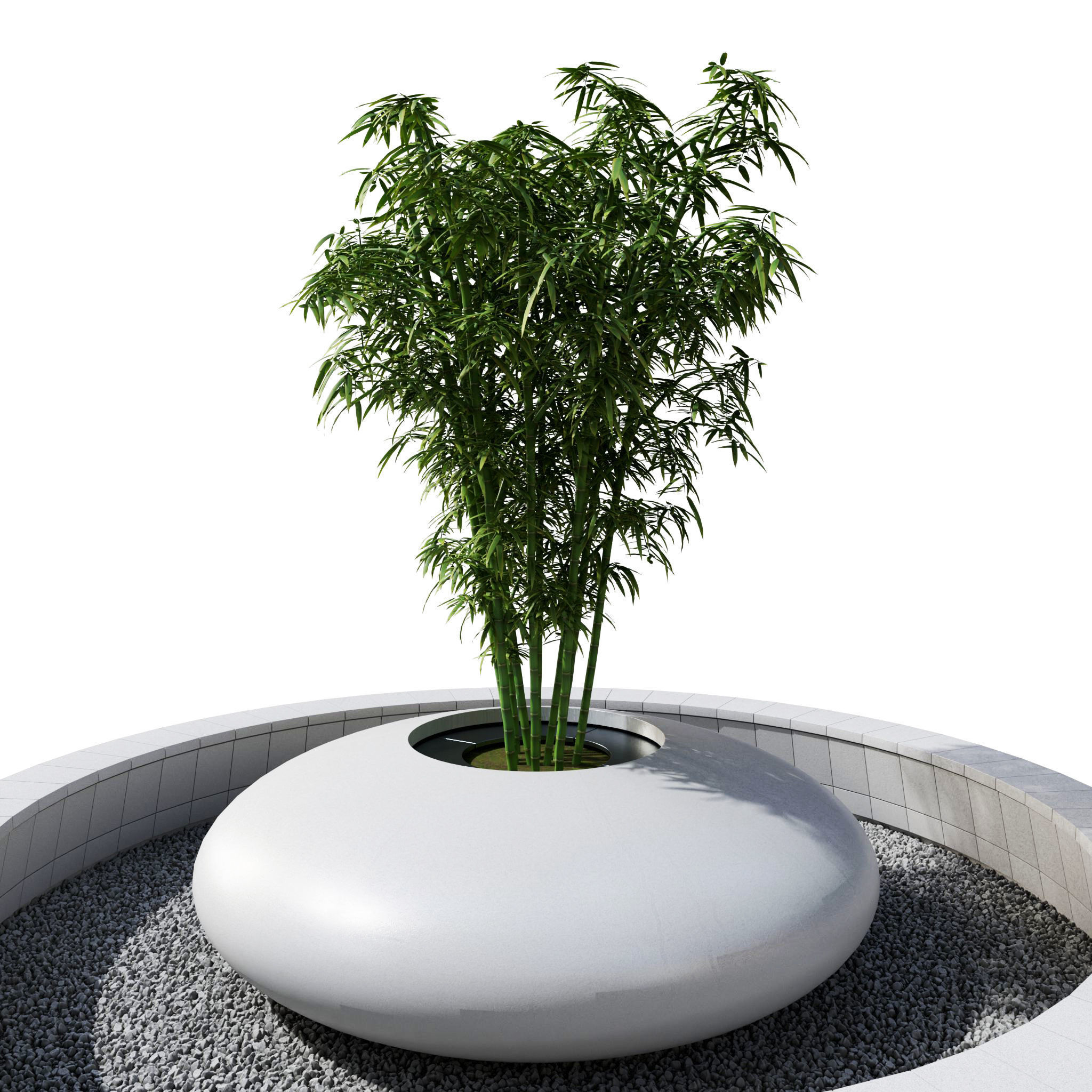 Modern Courtyard 02 - PBR - 4k - Midpoly 3D model_8