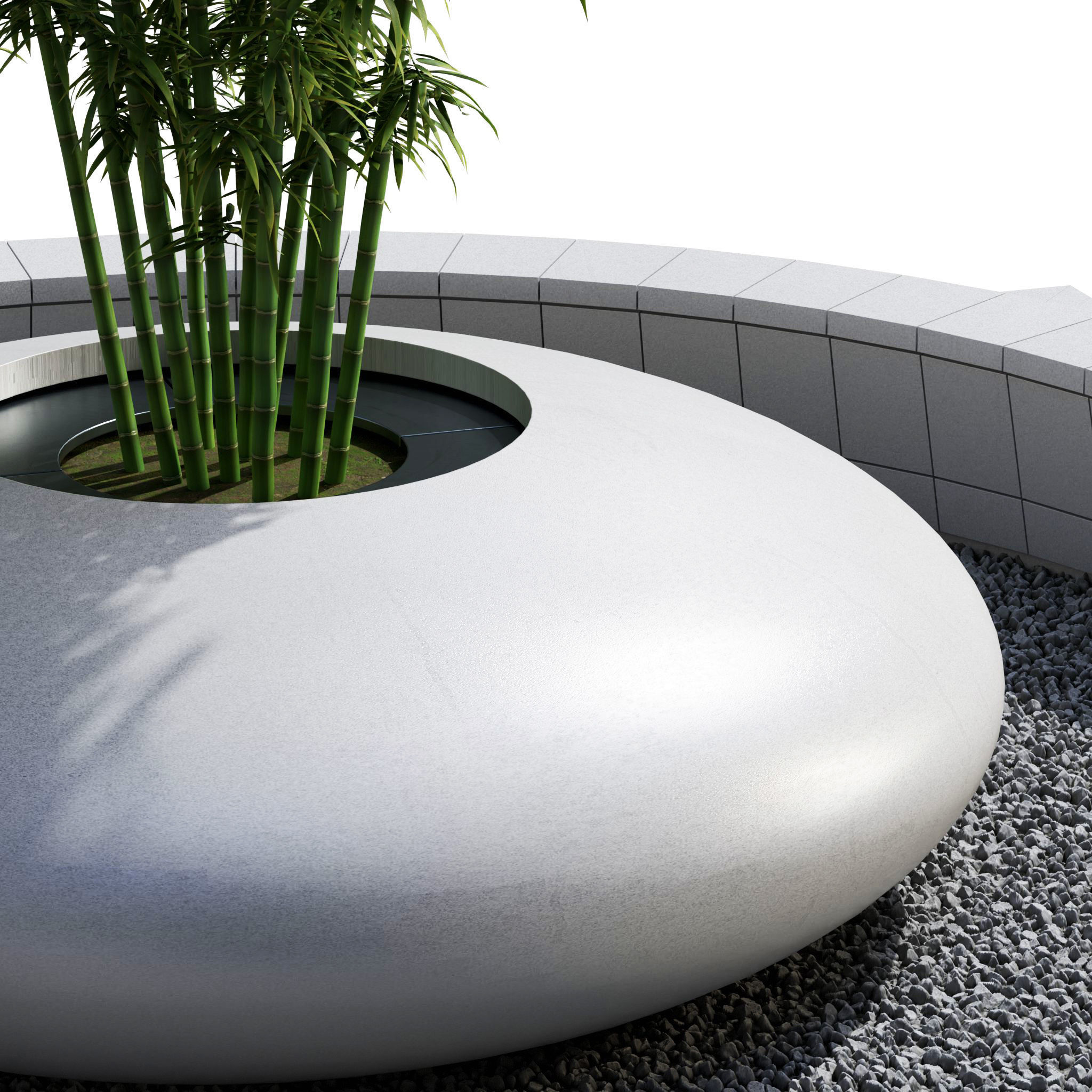 Modern Courtyard 02 - PBR - 4k - Midpoly 3D model_10