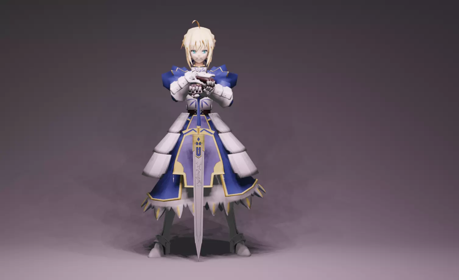 Anime Artoria Pendragon Model 3D model