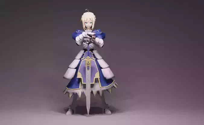 Anime Artoria Pendragon Model