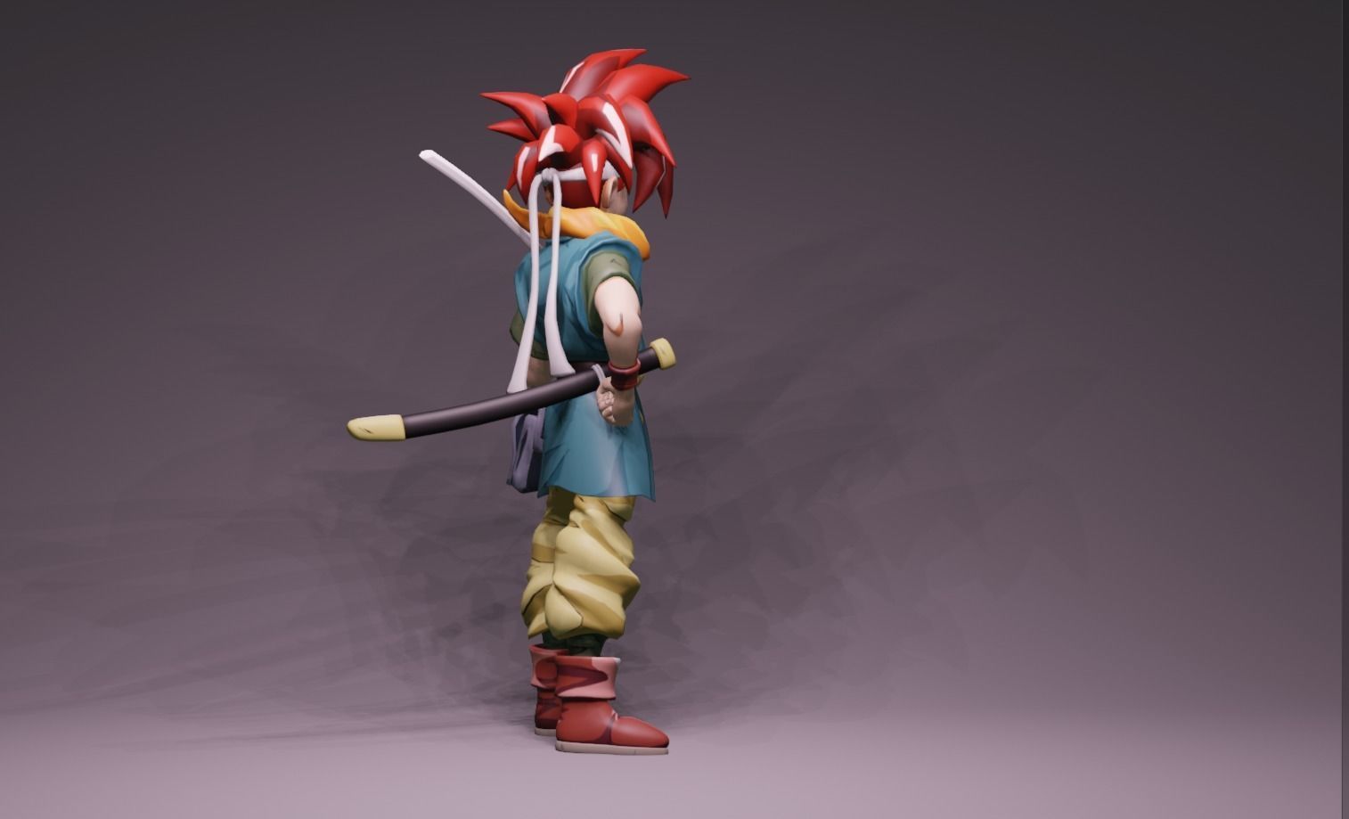Anime Character - Crono 3D model_3