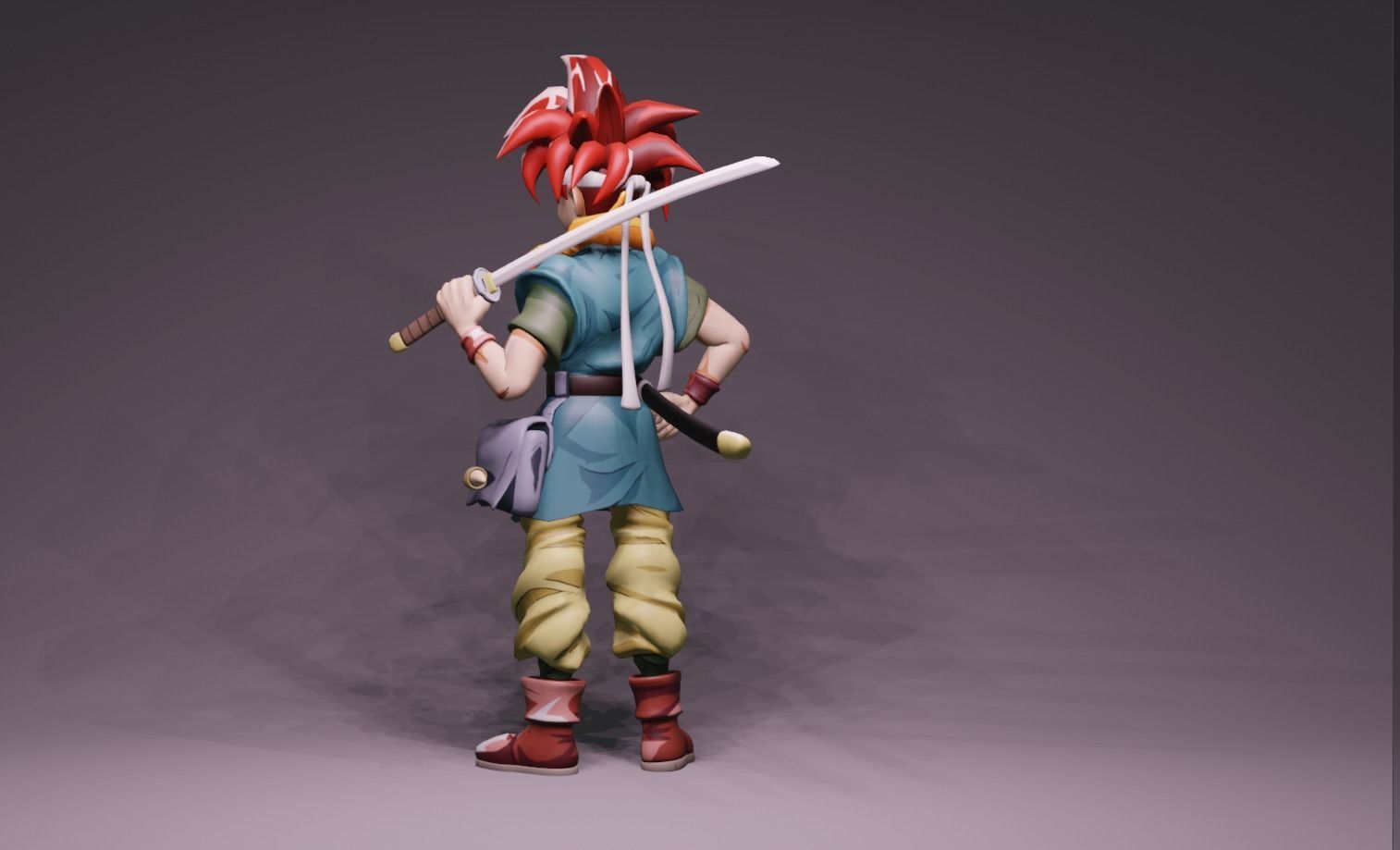 Anime Character - Crono 3D model_5