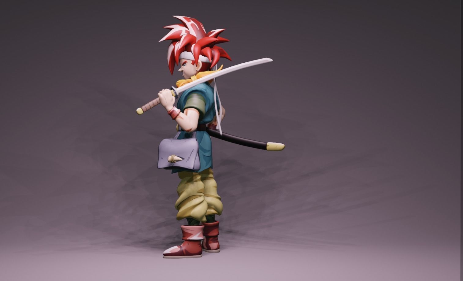 Anime Character - Crono 3D model_6
