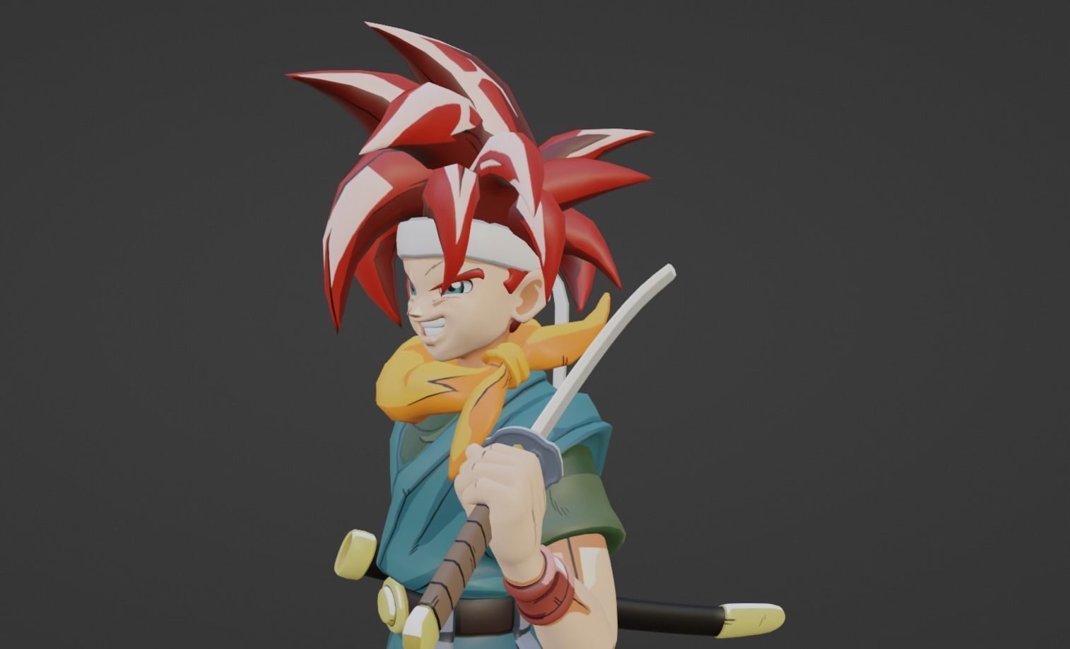 Anime Character - Crono 3D model_9