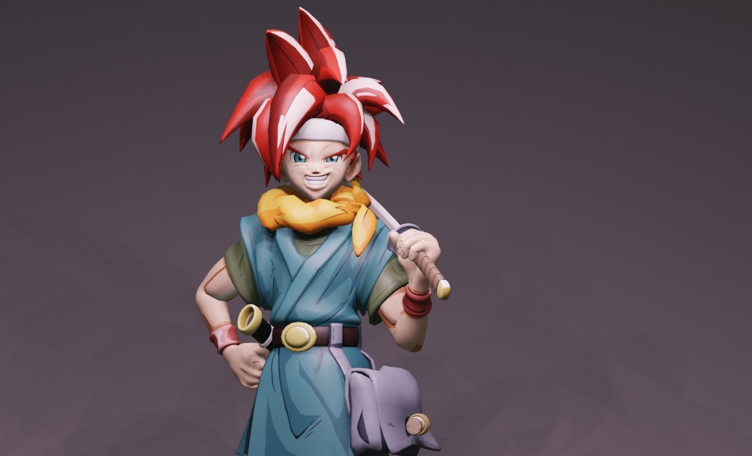 Anime Character - Crono 3D model_8