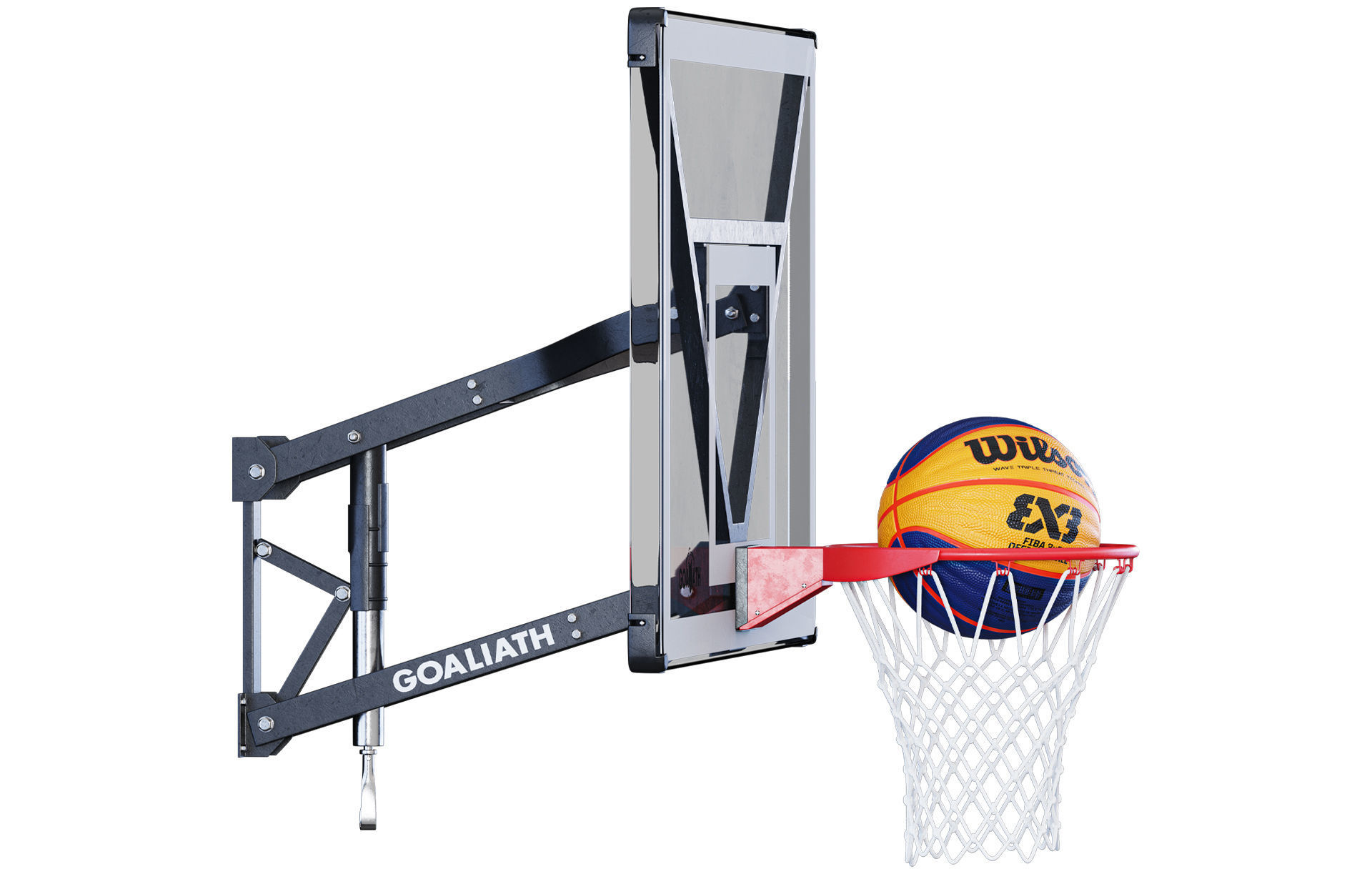 Set Basketball Hoops  3D model_3