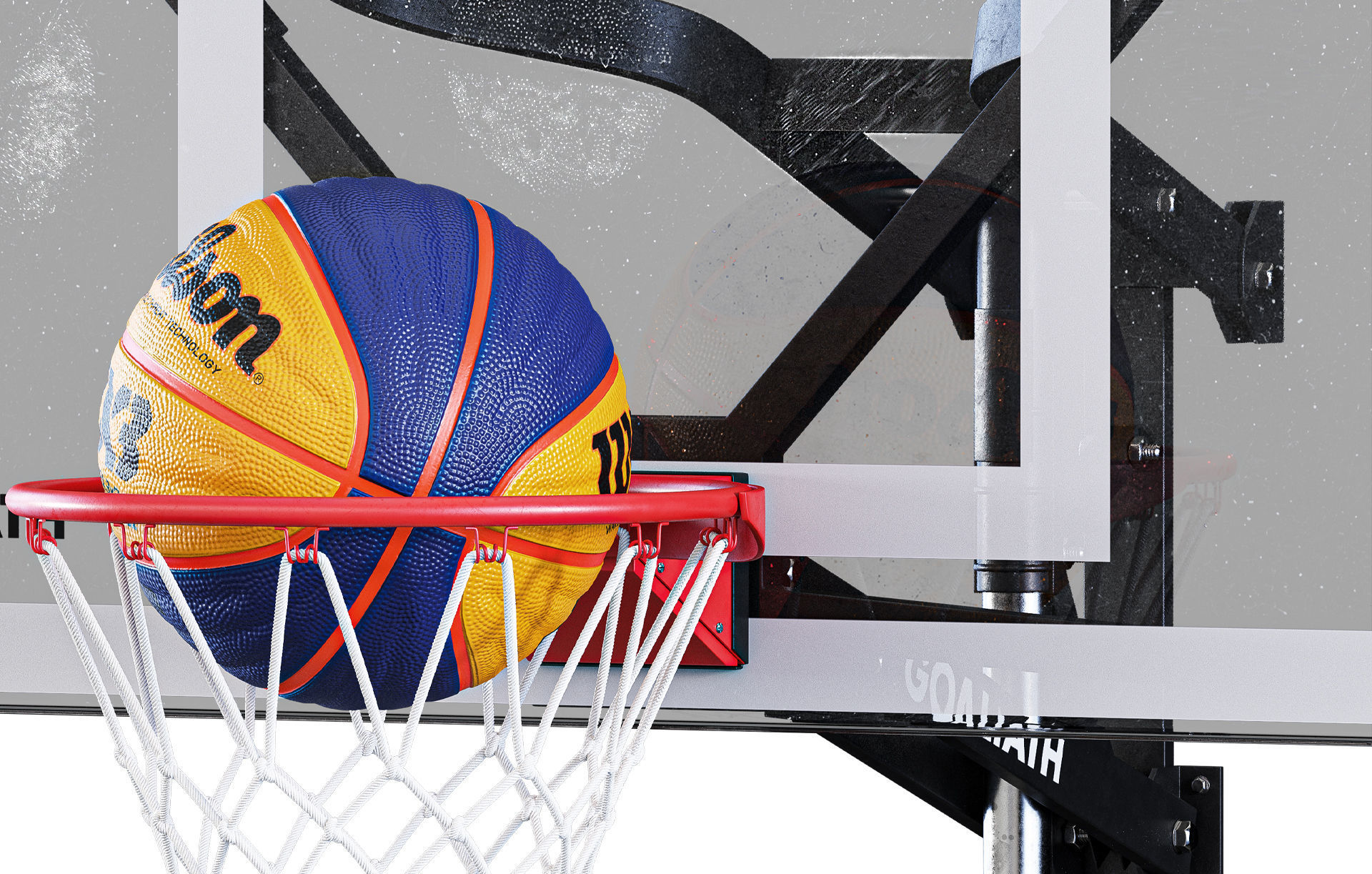 Set Basketball Hoops  3D model_4