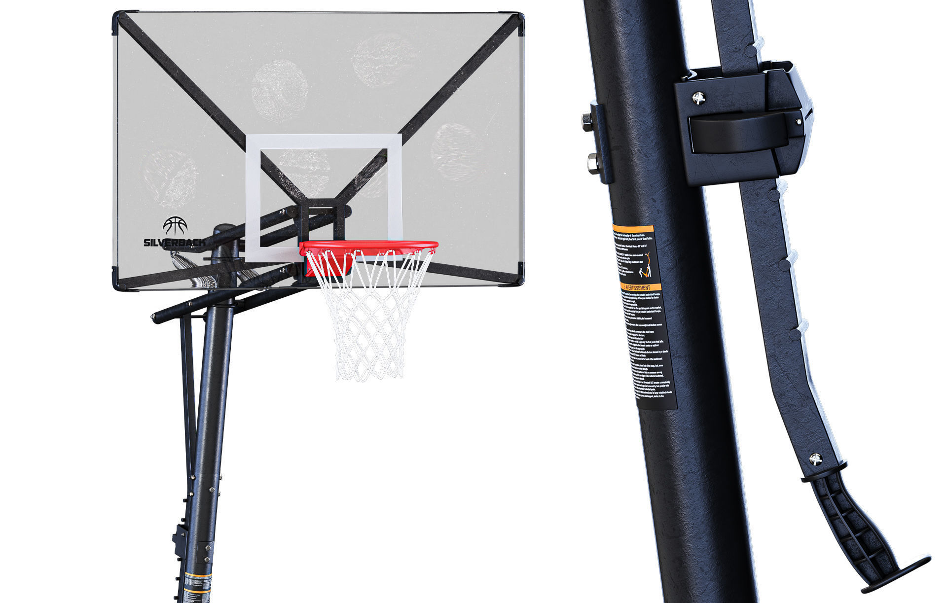 Set Basketball Hoops  3D model_5
