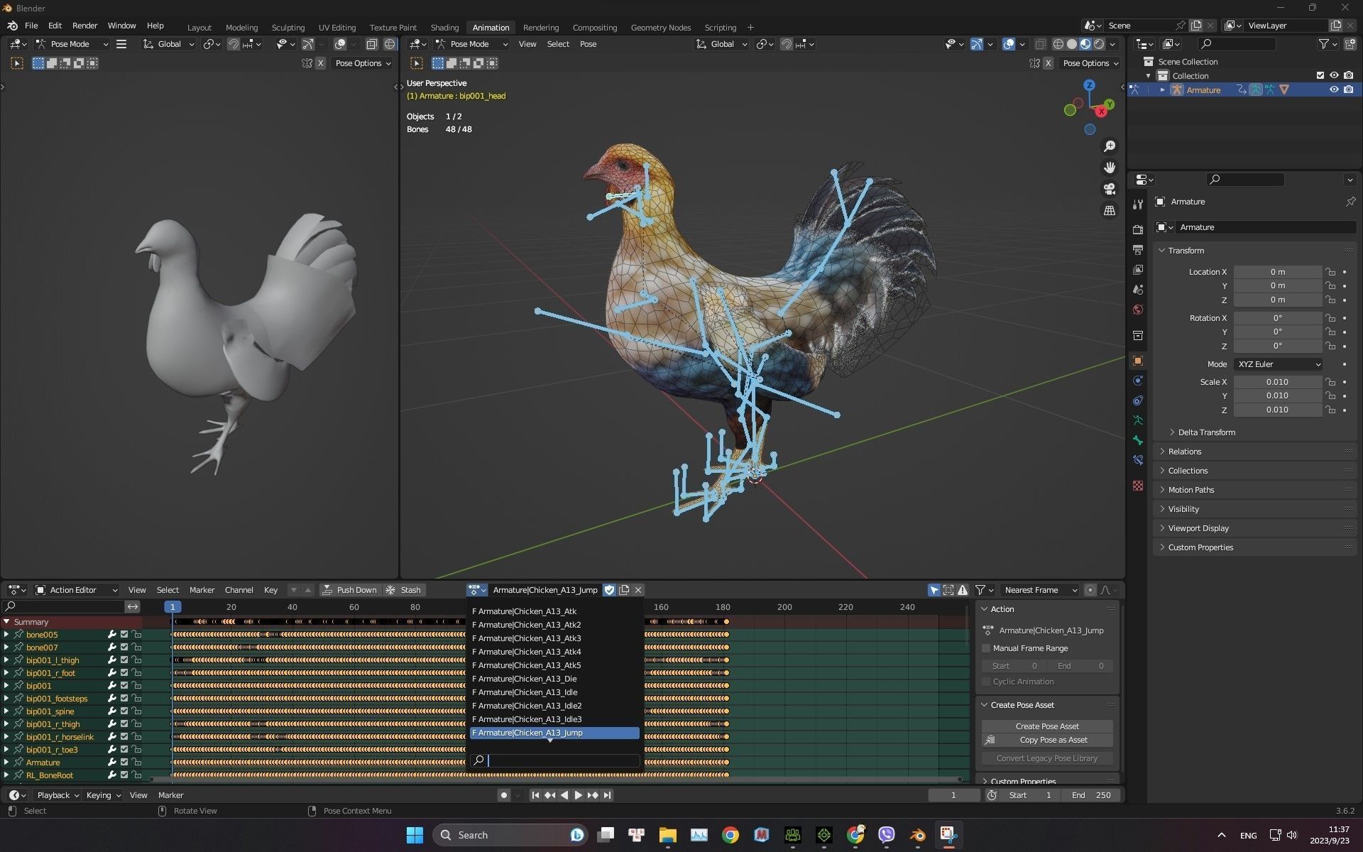 Chicken A1 3D model_7